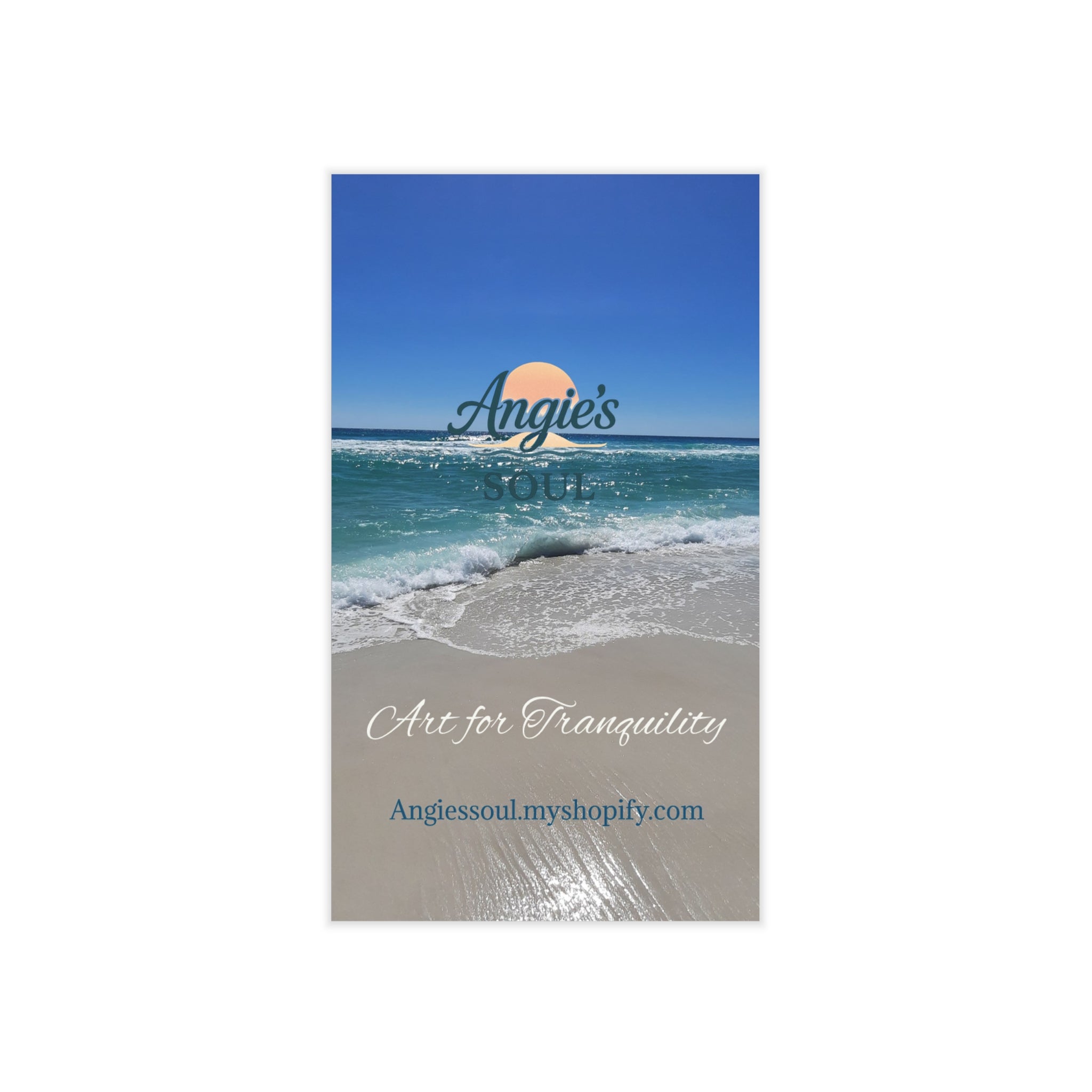 Tranquil Beach Business Cards — 'Art for Tranquility' Professional Cards