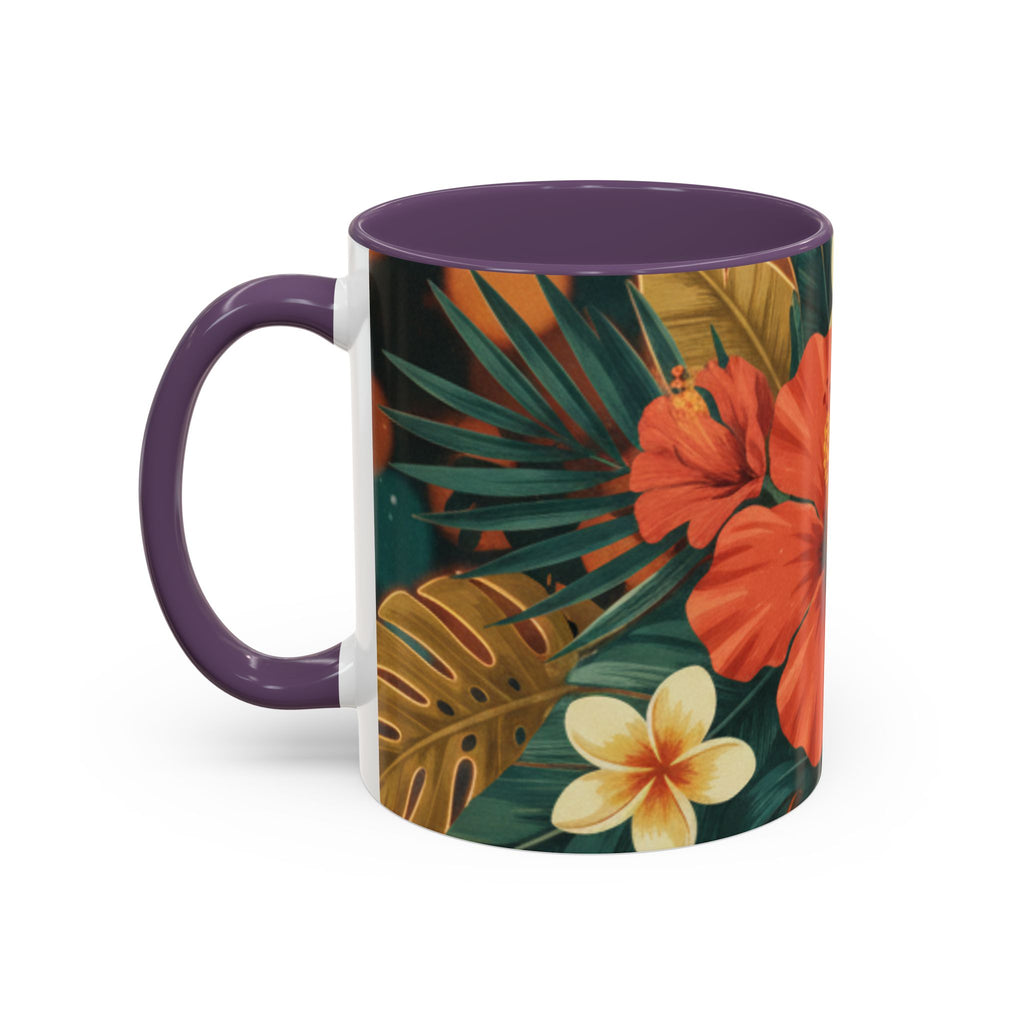 Hibiscus Tropical Coffee Mug — Floral Island Accent Mug (11/15 oz)