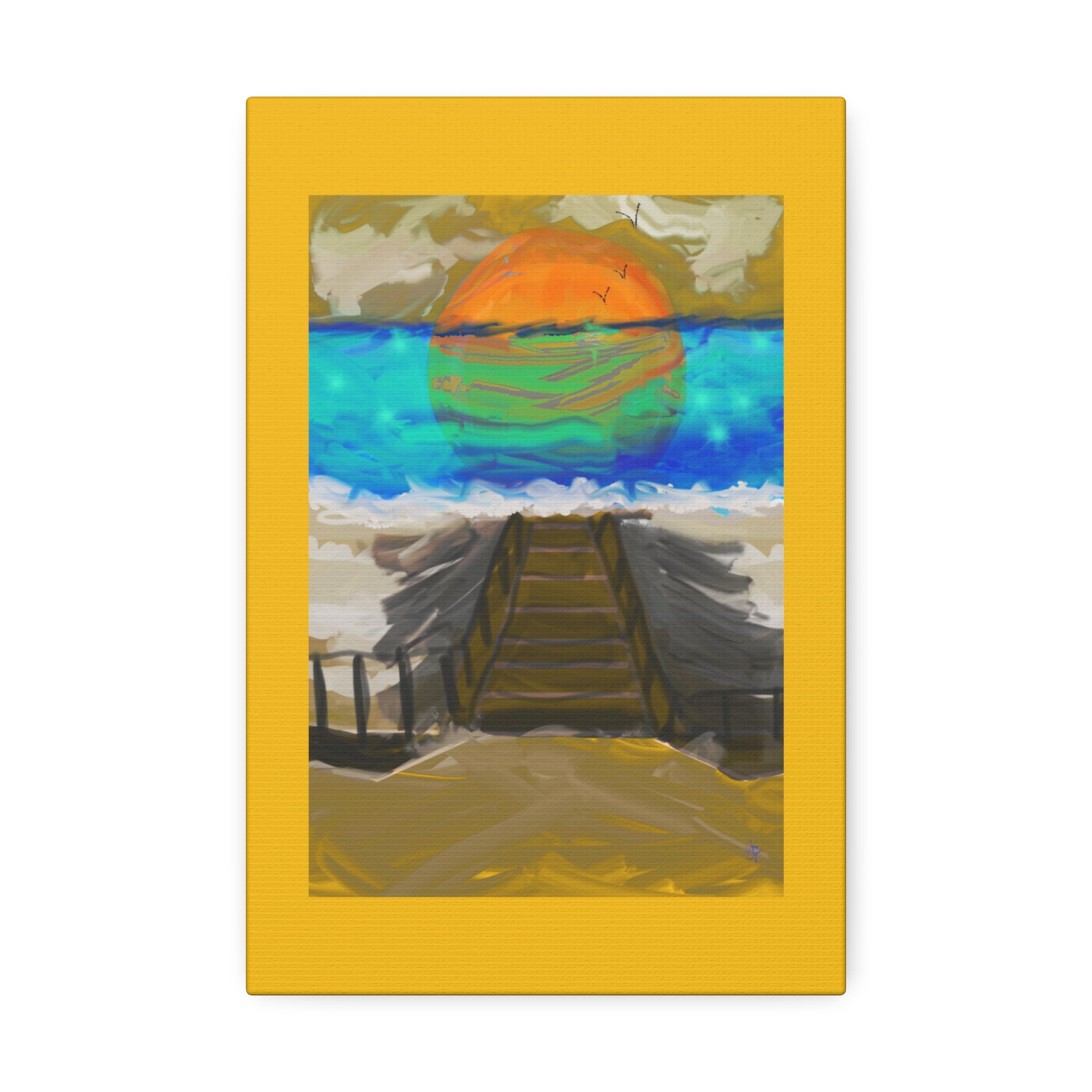 Sunset Beach Canvas Art – Stretched Wall Print