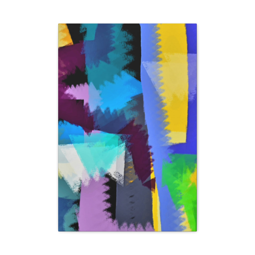 Abstract Color Burst Canvas Print — Vibrant Geometric Wall Art