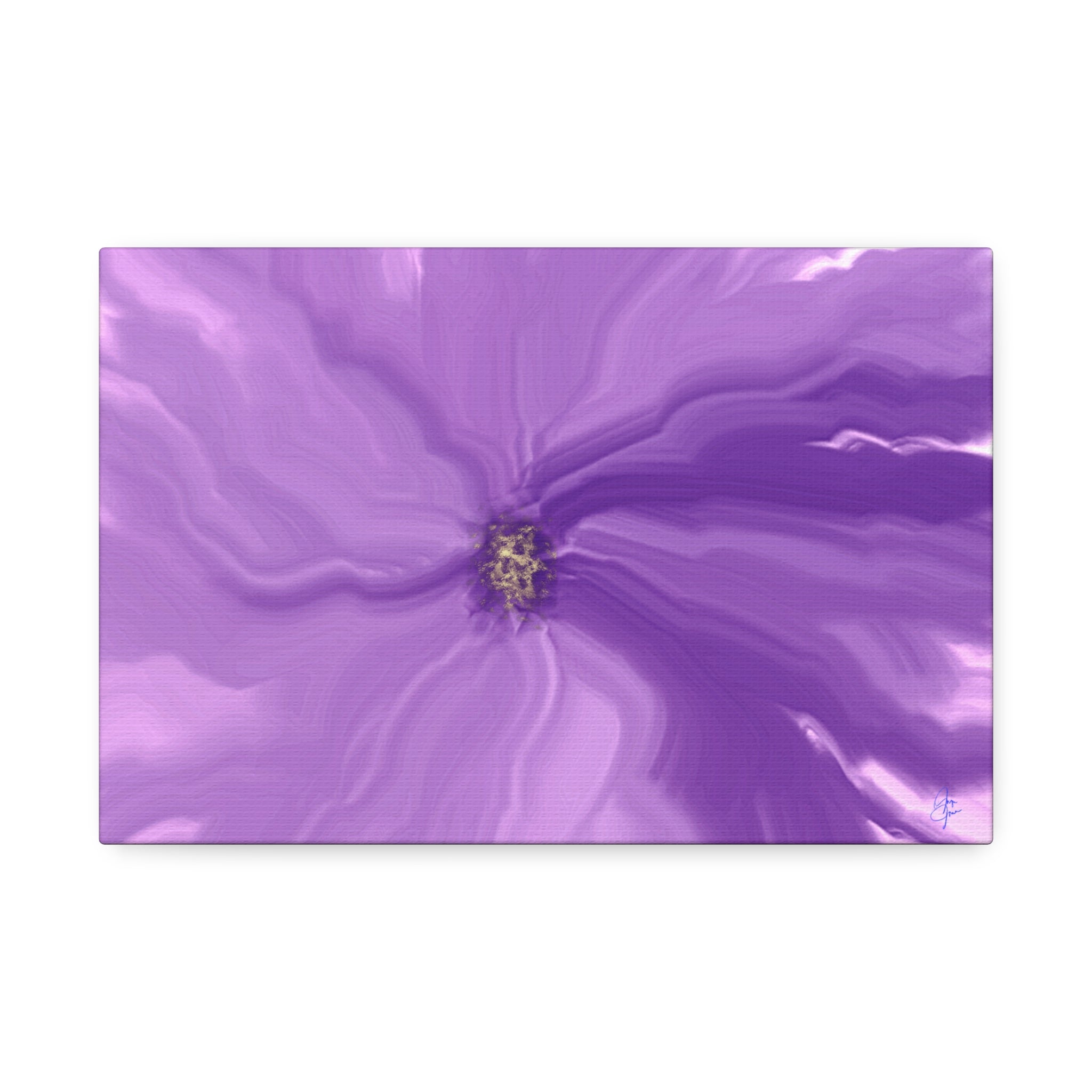 Abstract Purple Swirl Canvas Art – Stretched 1.5"