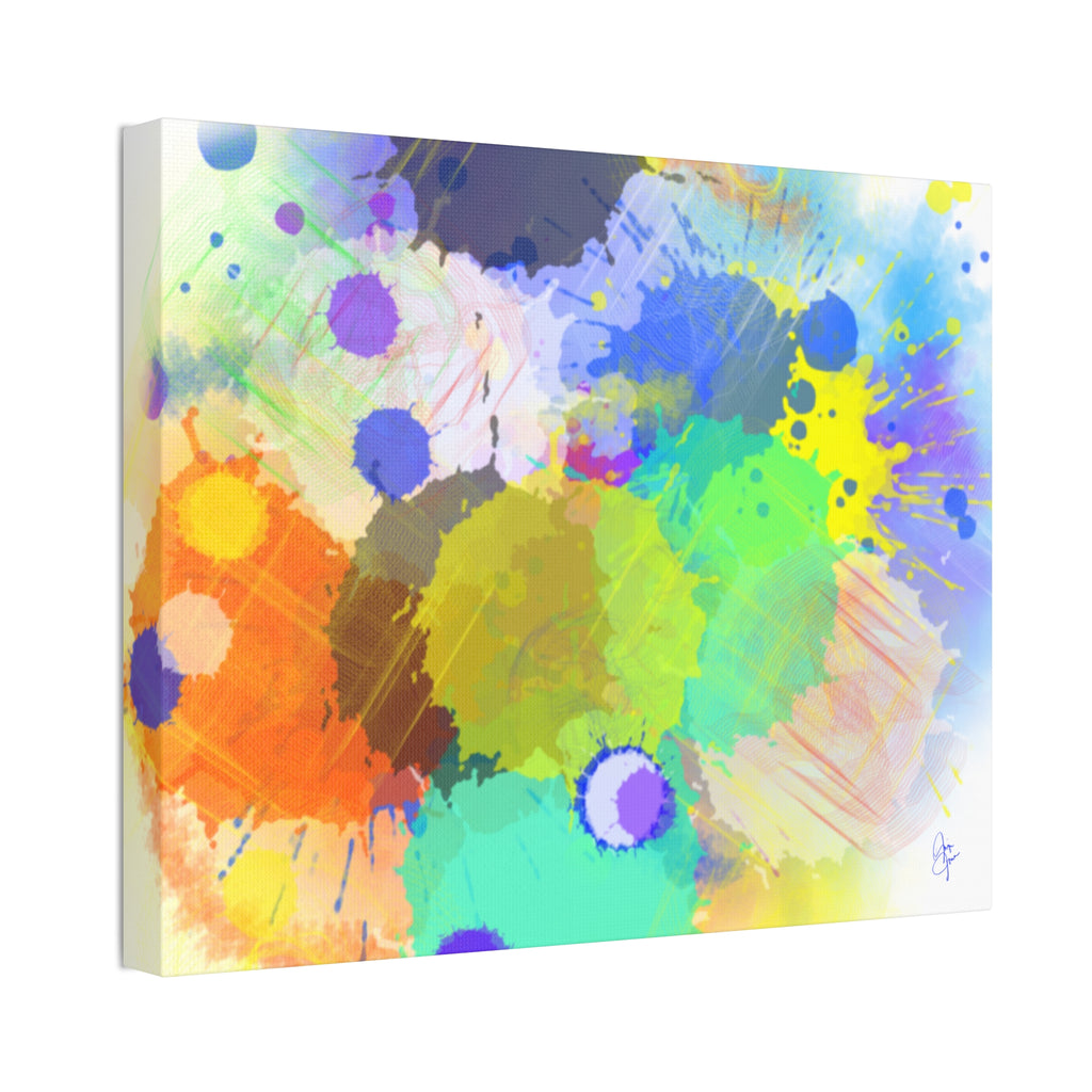 Abstract Color Splash Canvas Print — Stretched 1.5"