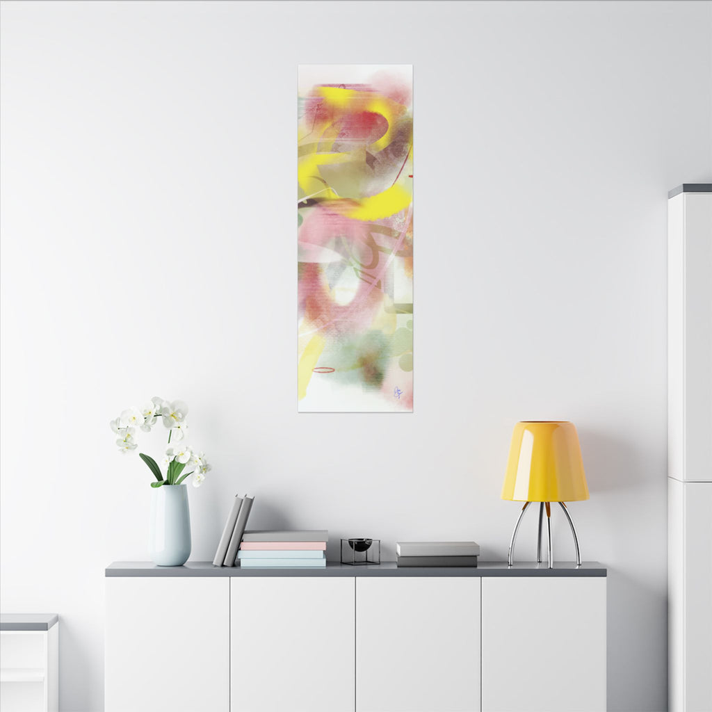 Abstract Color Burst Matte Canvas Wall Art — Green-Edged Stretched Print