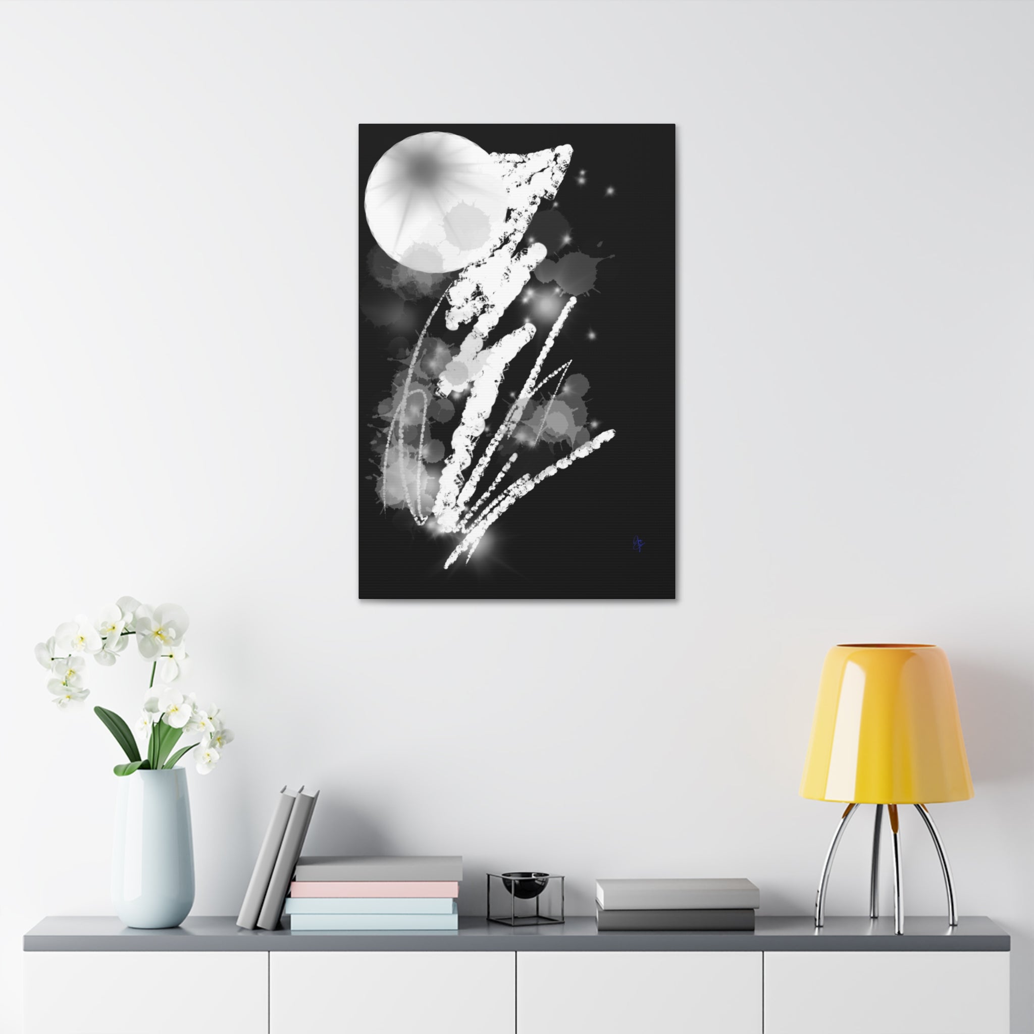Canvas Stretched Art Print — "When lightning strikes"