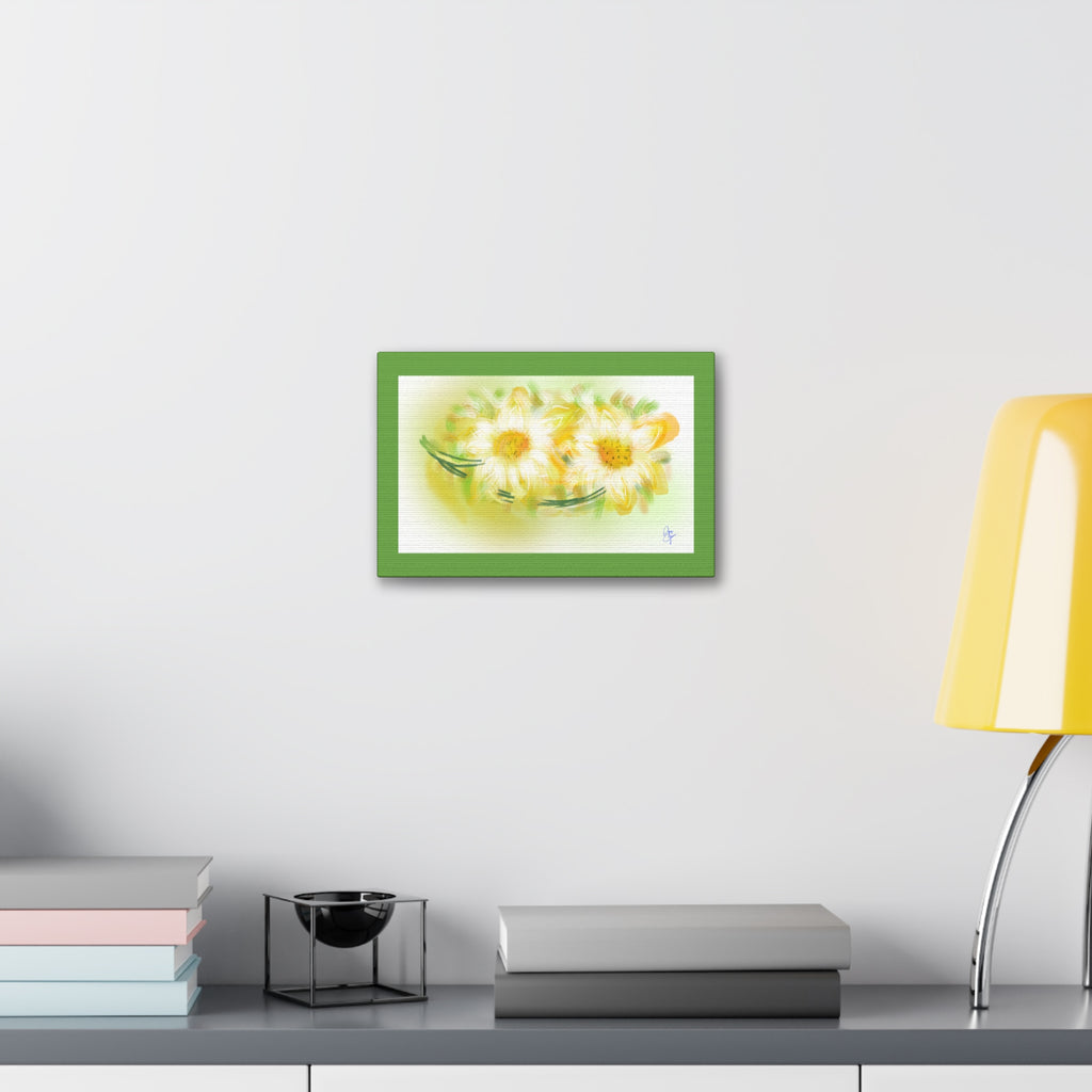 Yellow Daisy Floral Canvas Print – Stretched 1.5" Edge Art