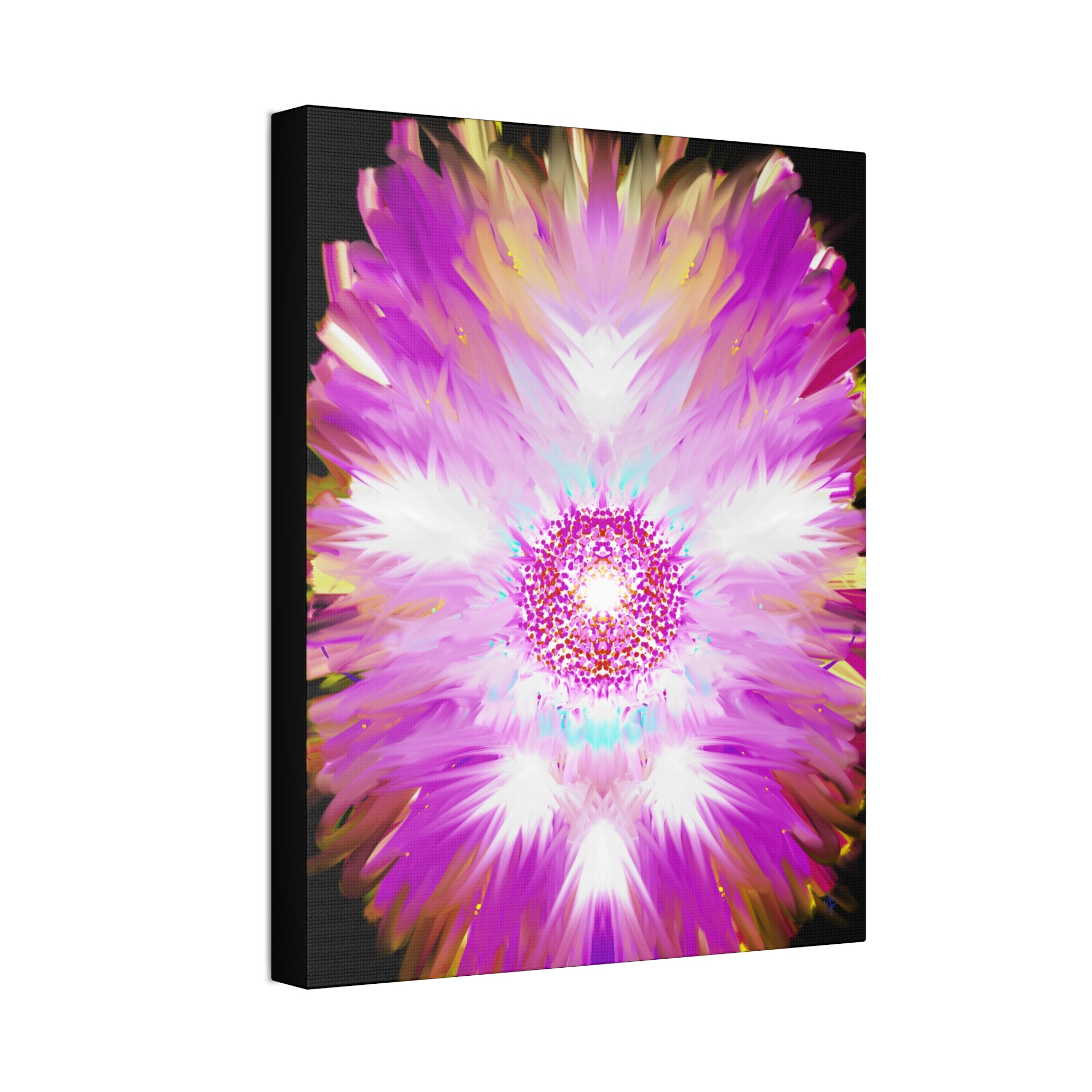 Pink Floral Mandala Canvas Print — Stretched Wall Art
