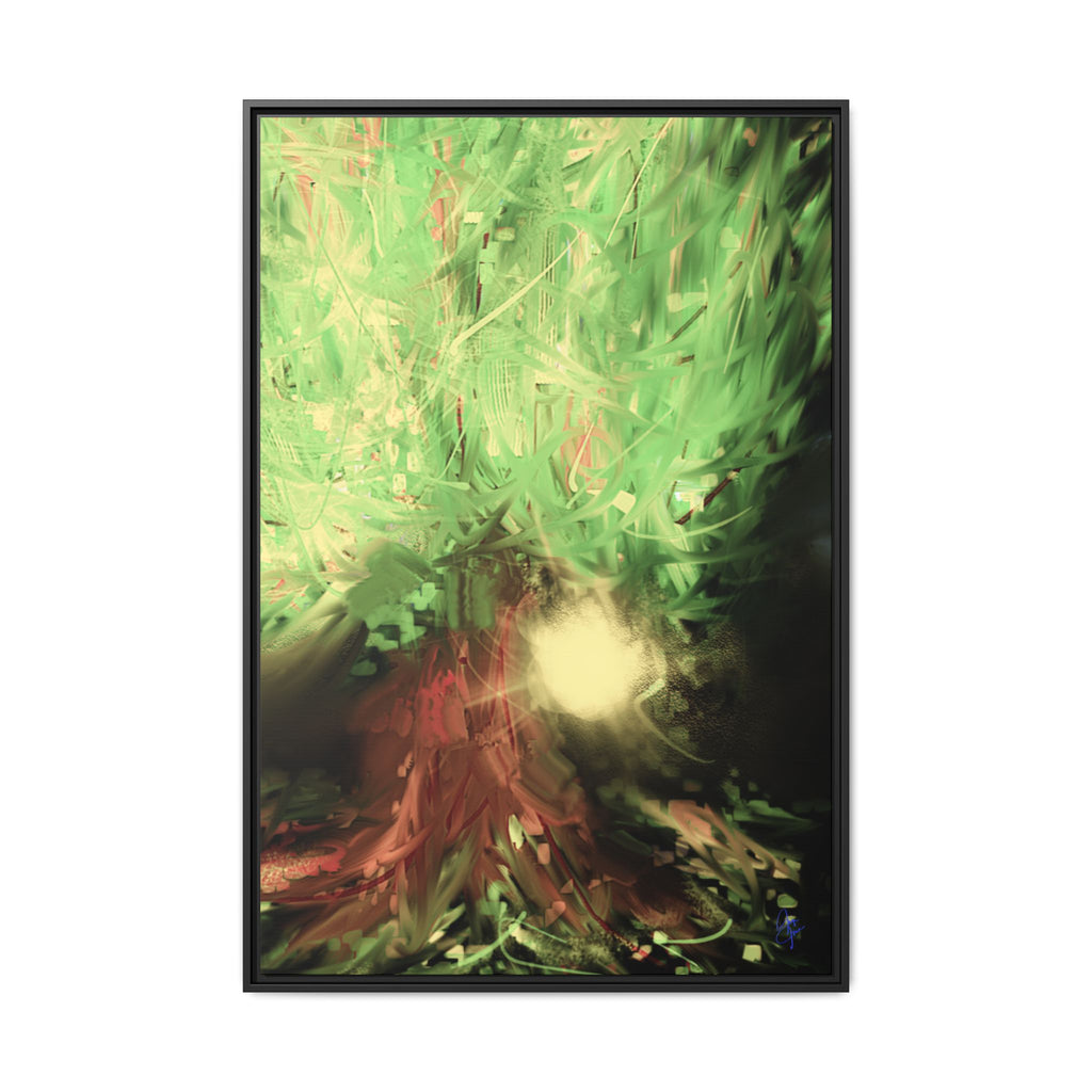 Sunset Tree Matte Canvas Framed Wall Art