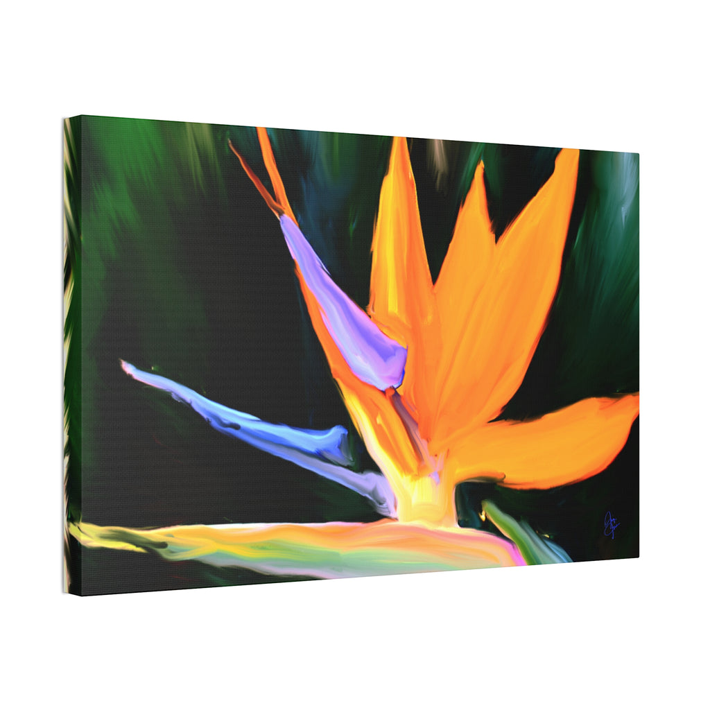 Bird of Paradise Floral Canvas Print — Vibrant Tropical Wall Art