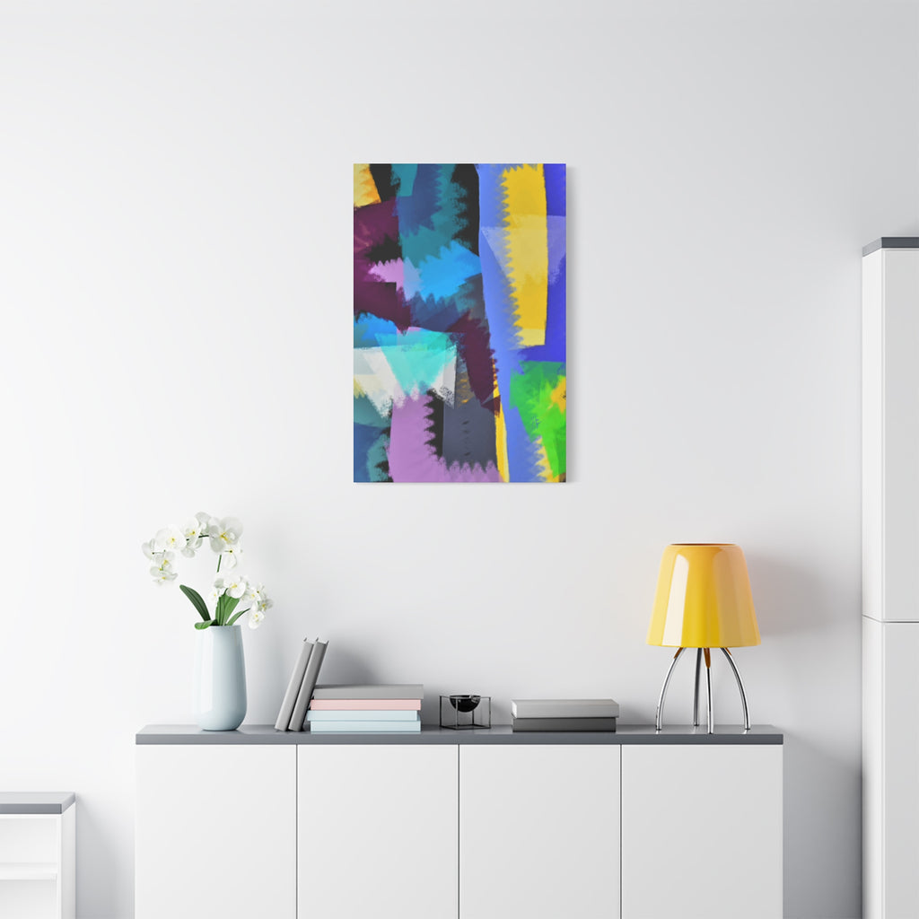 Abstract Color Burst Canvas Print — Vibrant Geometric Wall Art