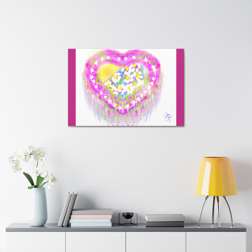 Daisy Burst Canvas Art — Bright Floral Stretched Canvas 1.5"