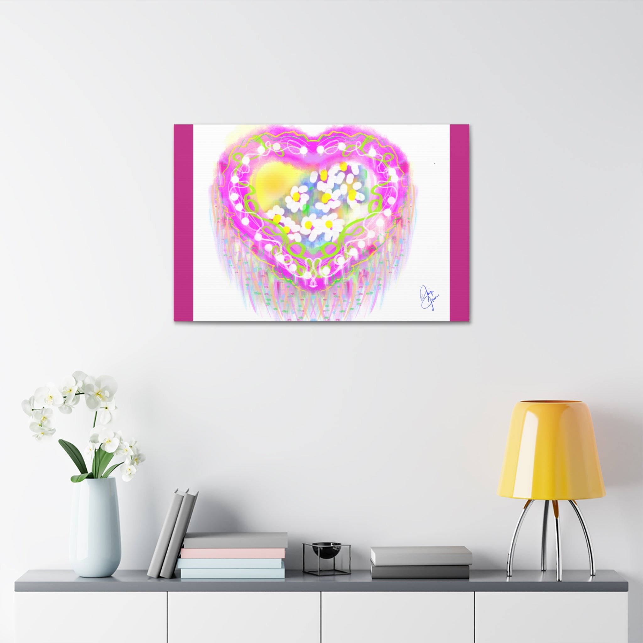 Daisy Burst Canvas Art — Bright Floral Stretched Canvas 1.5"