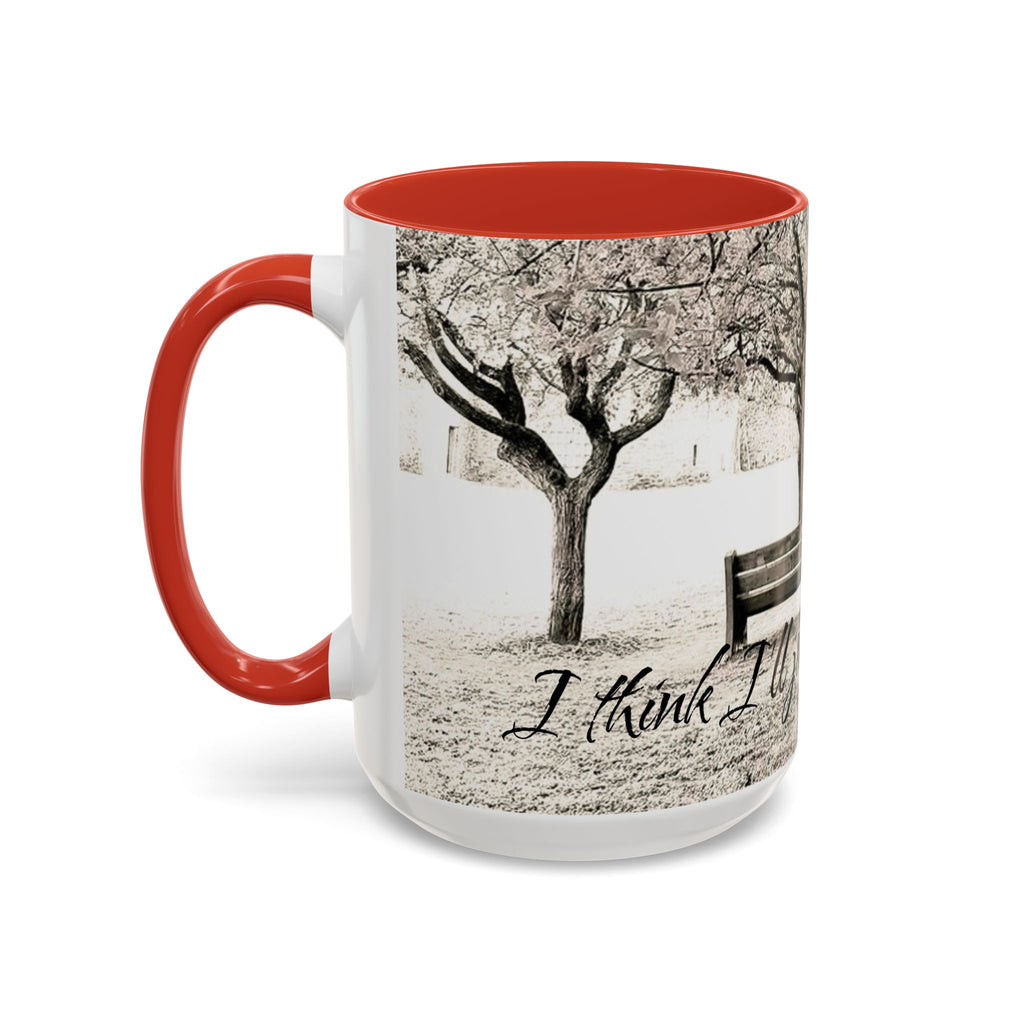 Conversation Bench Coffee Mug — 'I'll Join the Conversation' Accent Ceramic Mug