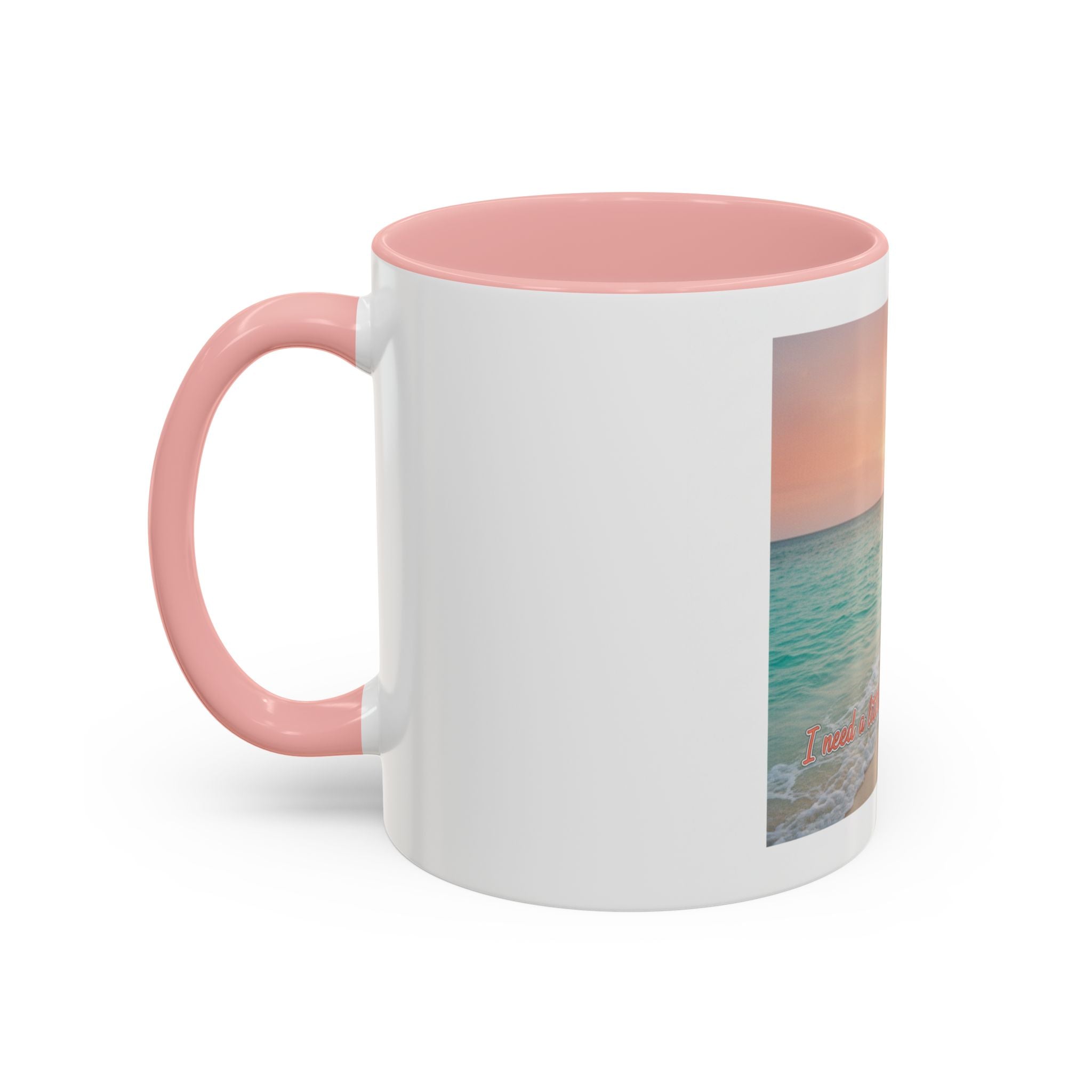 Tropical Beach Coffee Mug — Sunset Palm Ocean Accent Mug (11/15 oz)