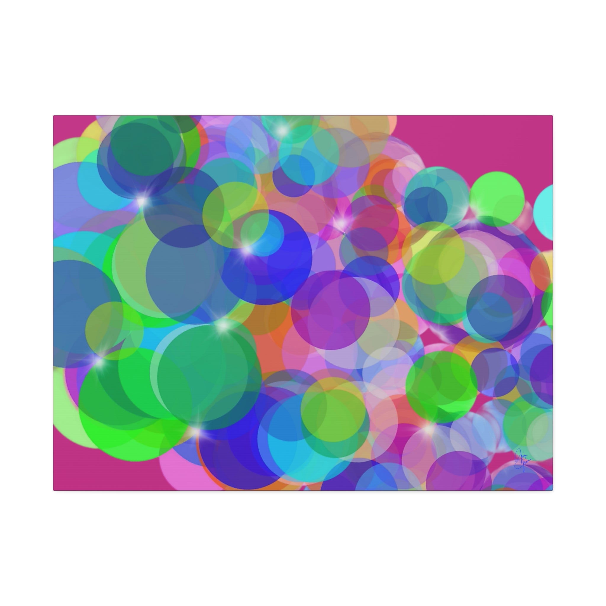Abstract Colorful Bokeh Canvas Print — Vibrant Stretched Wall Art