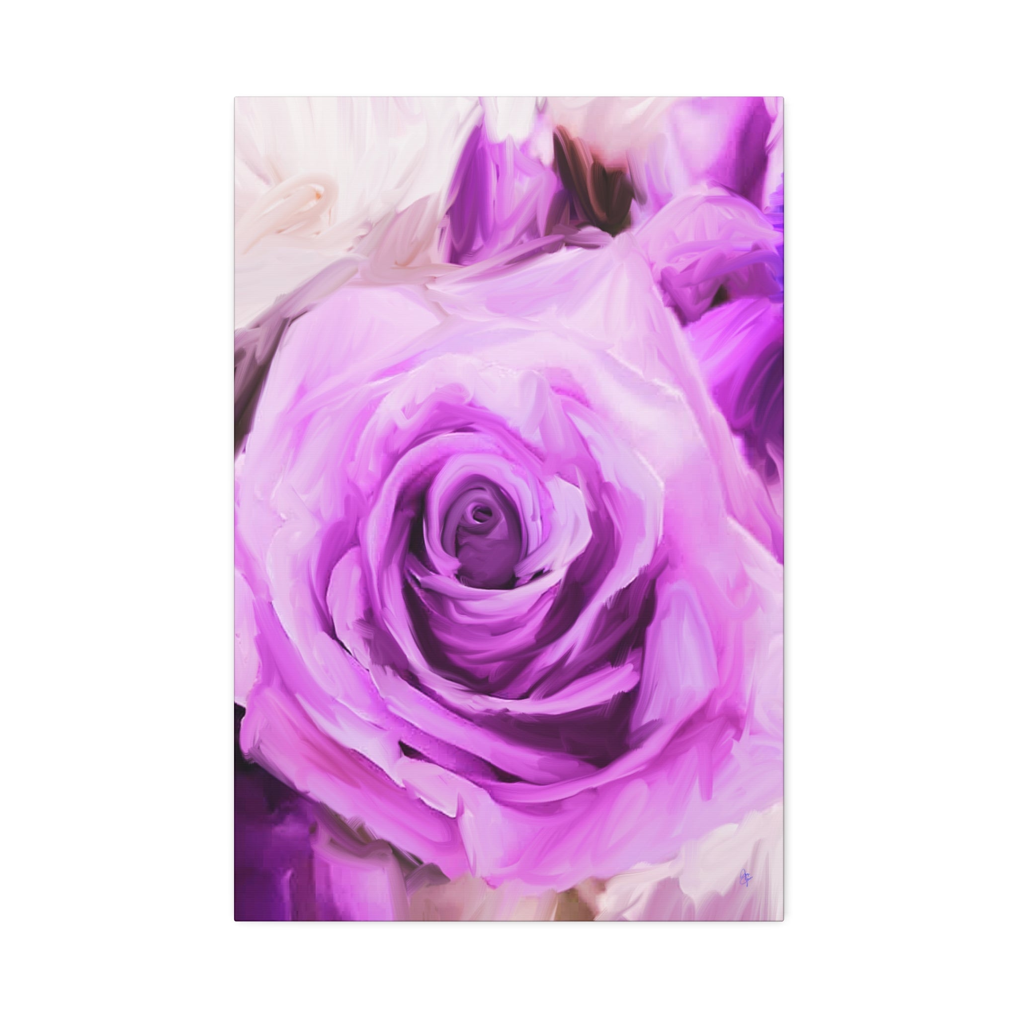 Lavender Rose Abstract Canvas Print — Stretched 1.5" Wall Art