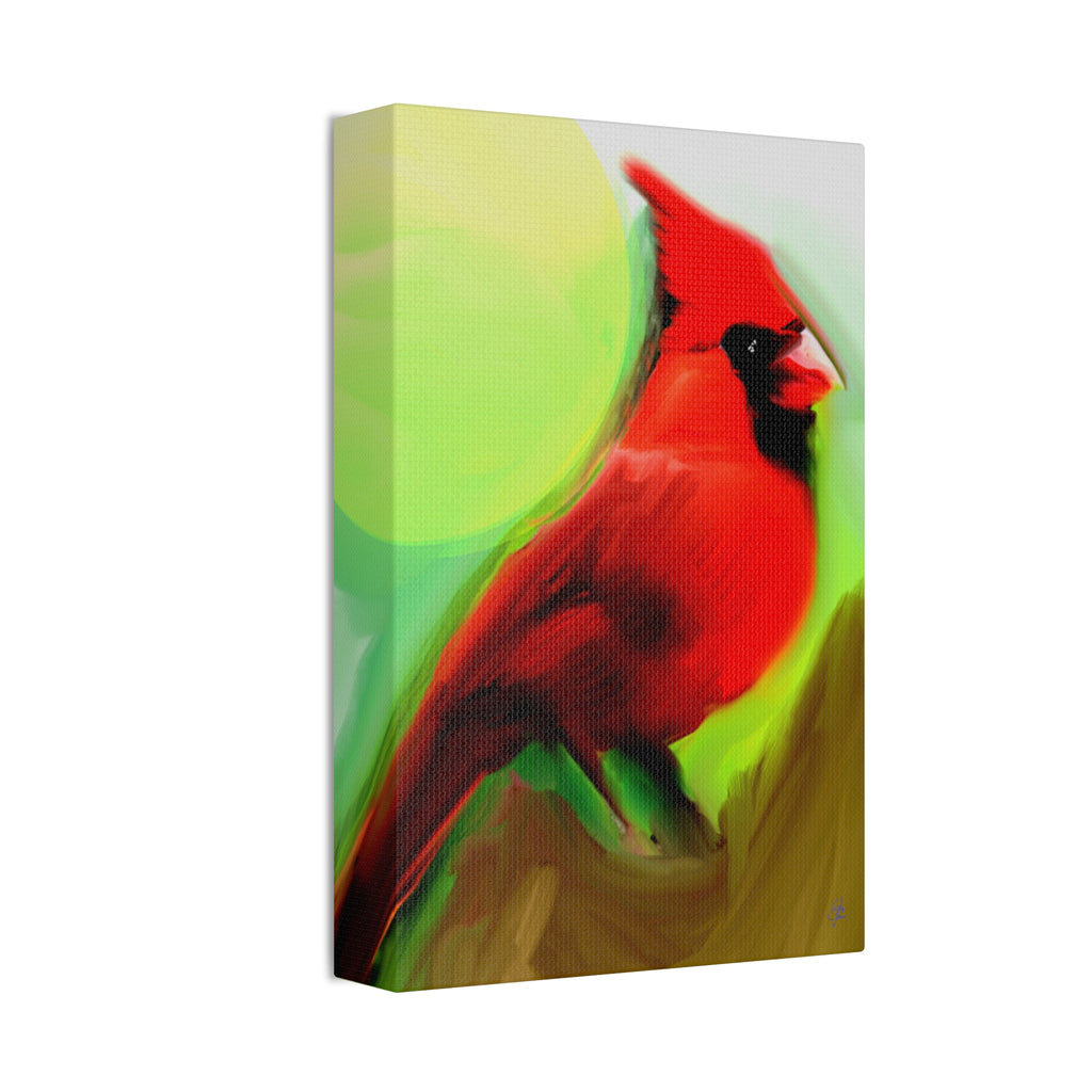Cardinal Canvas Print — Vibrant Red Bird Wall Art (Stretched 1.5")