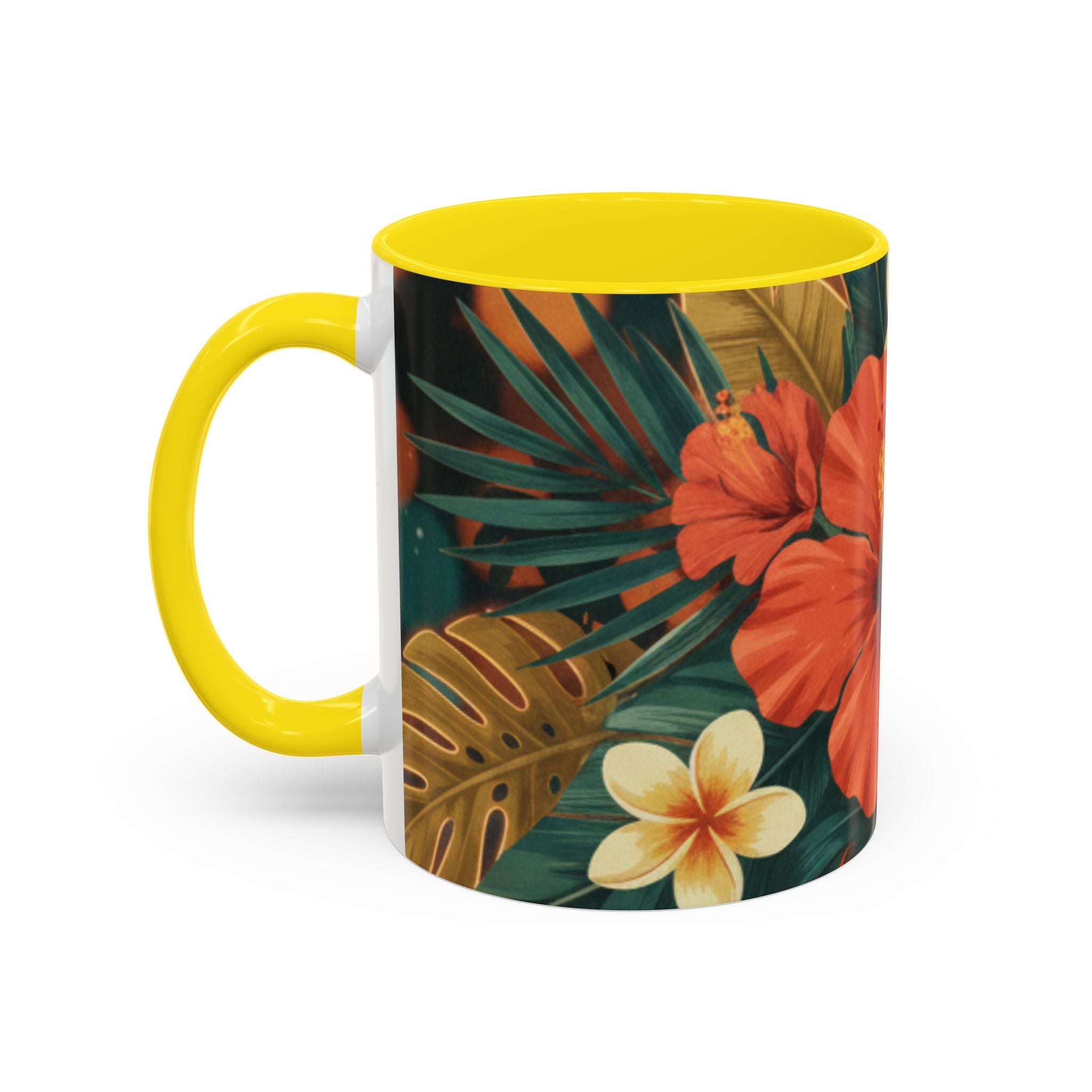 Hibiscus Tropical Coffee Mug — Floral Island Accent Mug (11/15 oz)