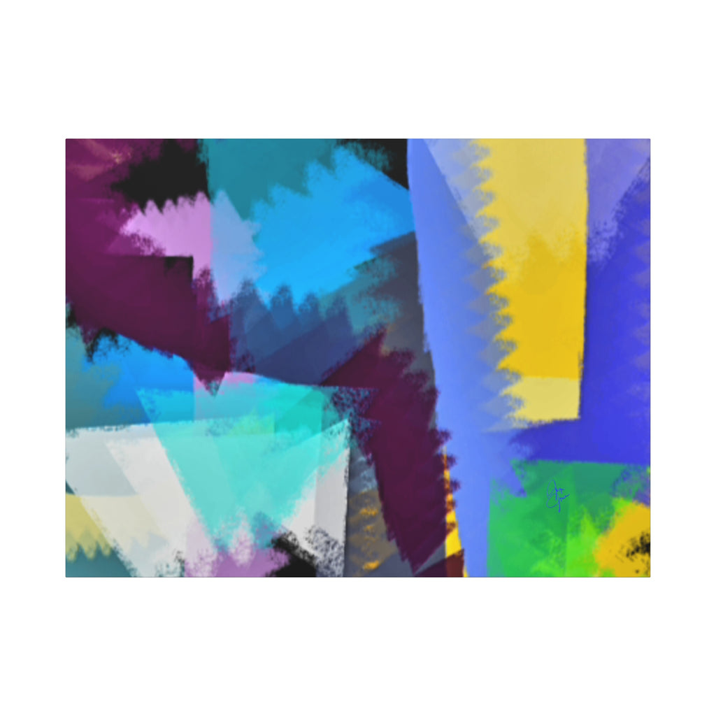 Abstract Color Burst Canvas Print — Vibrant Geometric Wall Art