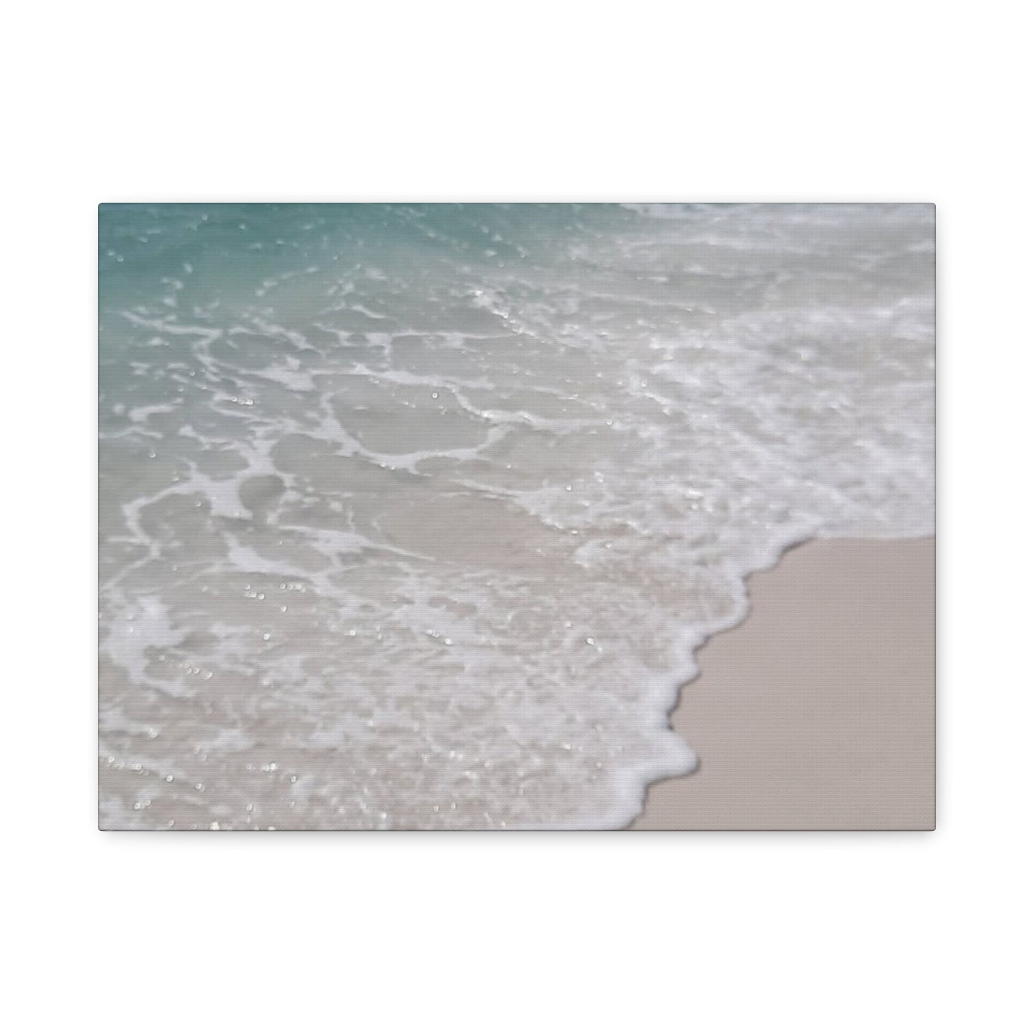 Seaside Shoreline Matte Canvas Print — Tranquil Beach Wall Art, Stretched 1.25"
