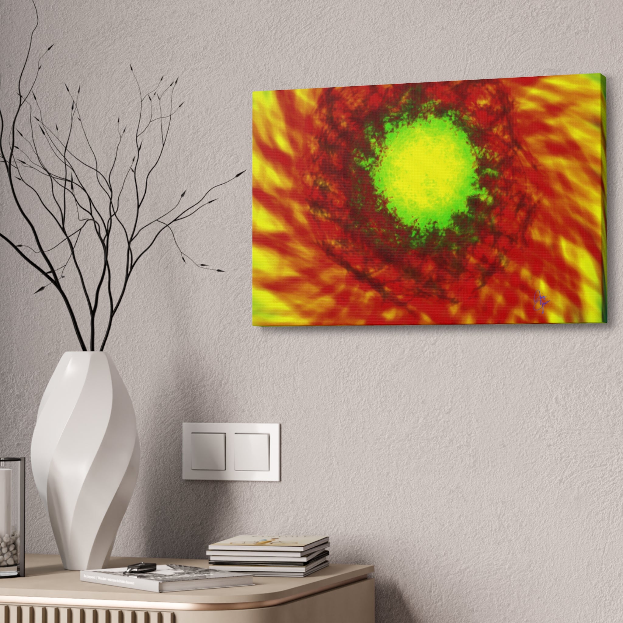 Glowing Blossom Canvas Stretched 1.5"