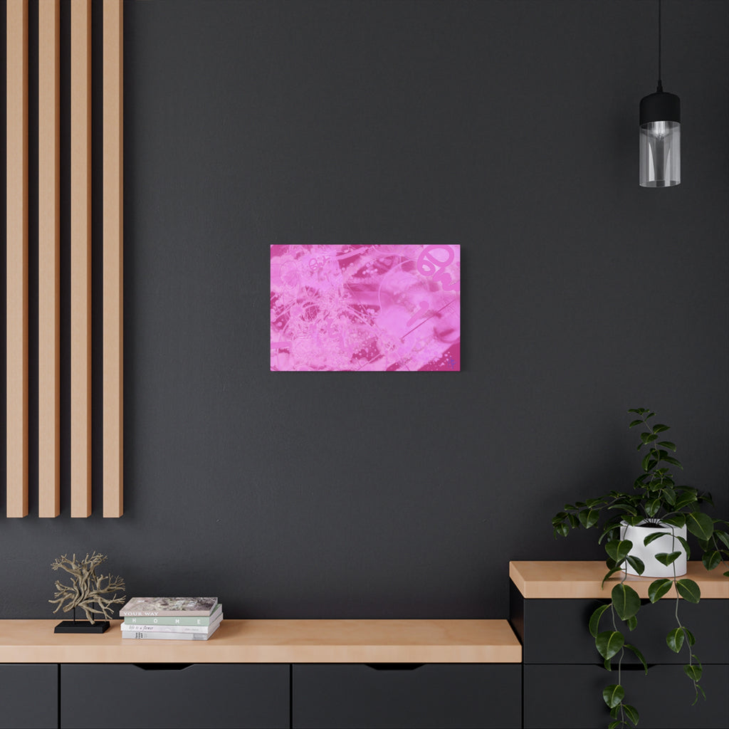 Pink Abstract Graffiti Matte Canvas
