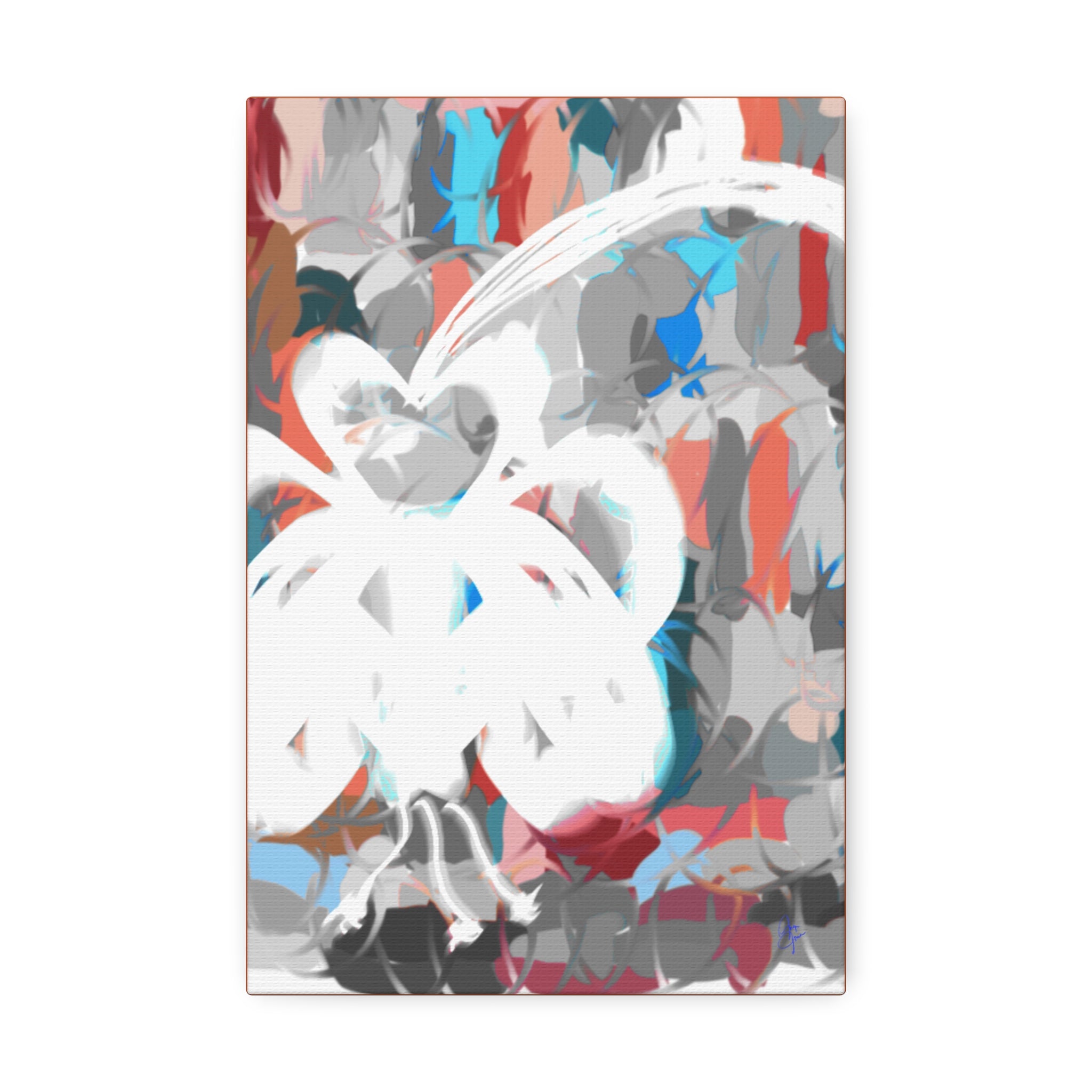 Abstract Coastal Breeze Canvas Print — Modern Stretched Wall Art