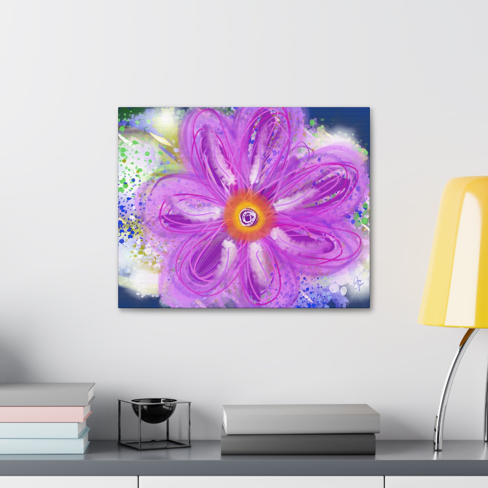 Purple Bloom Floral Canvas - Stretched 1.5" Wall Art