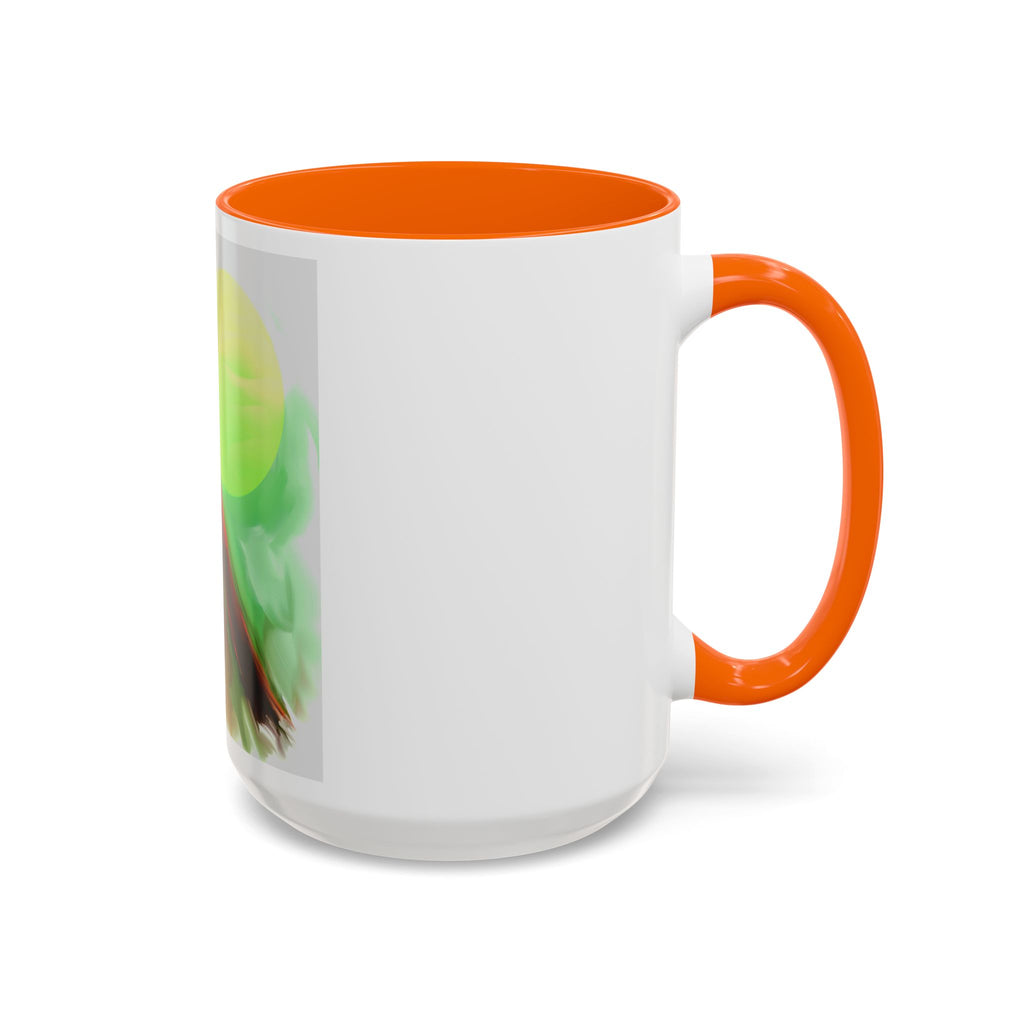 Cardinal Bird Accent Coffee Mug — Red Cardinal Sunrise Art Ceramic Mug (11/15 oz)