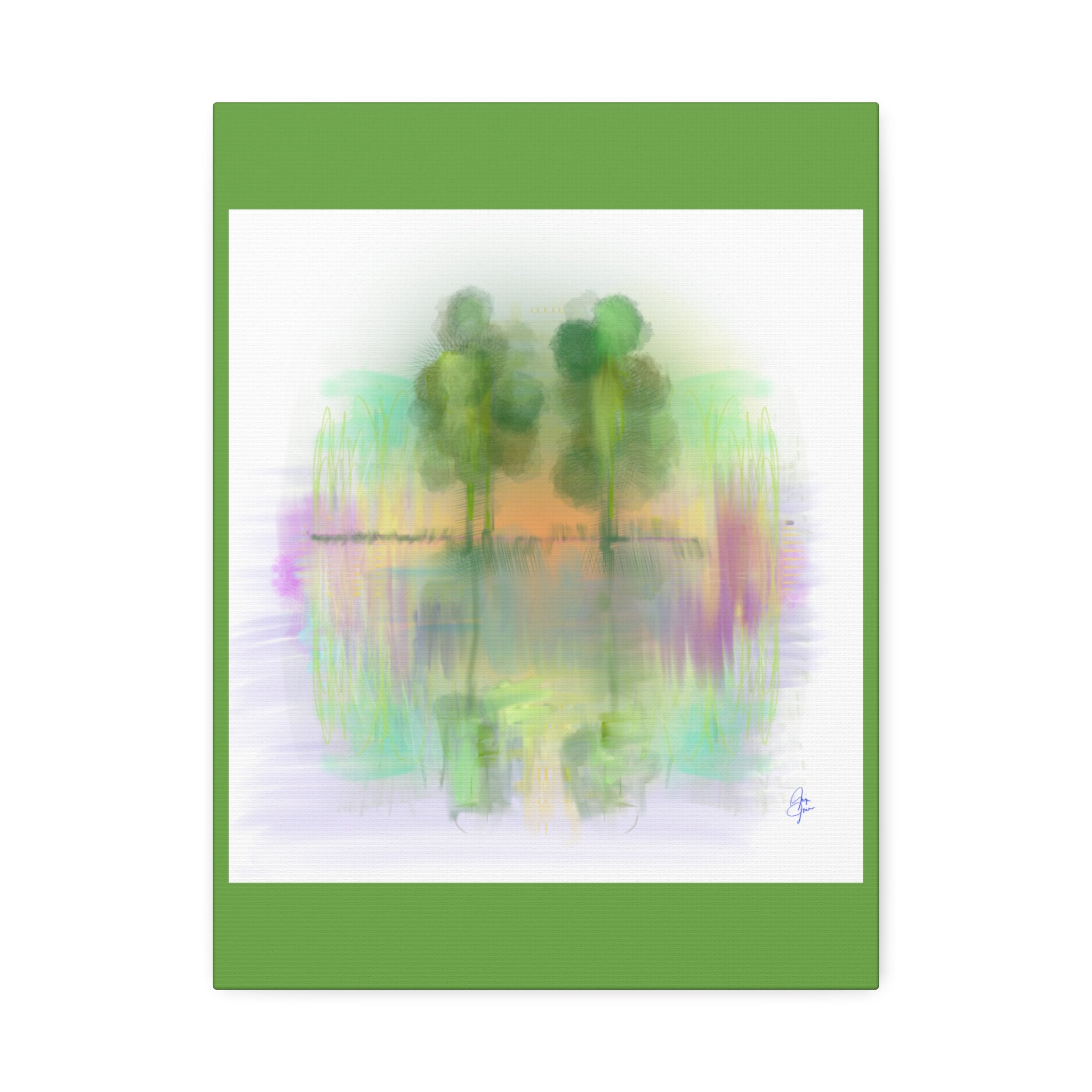 Serene Pastel Trees Canvas Print — Stretched 1.5"