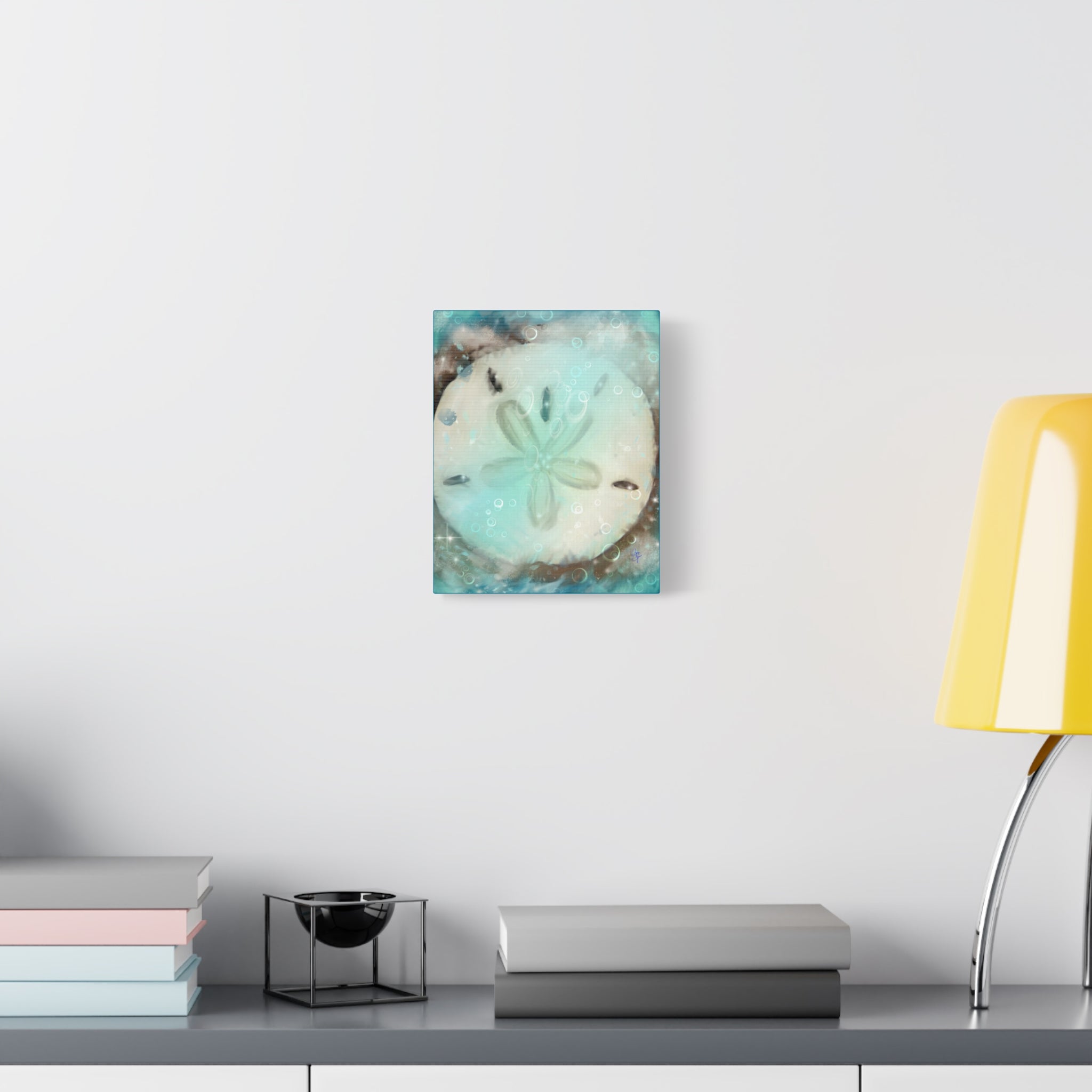 Sand Dollar Ocean Canvas Wall Art — Beach Coastal Nautical Decor