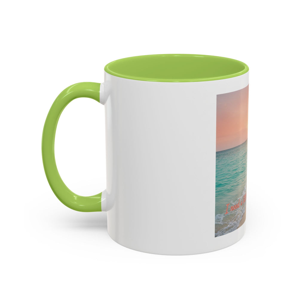 Tropical Beach Coffee Mug — Sunset Palm Ocean Accent Mug (11/15 oz)