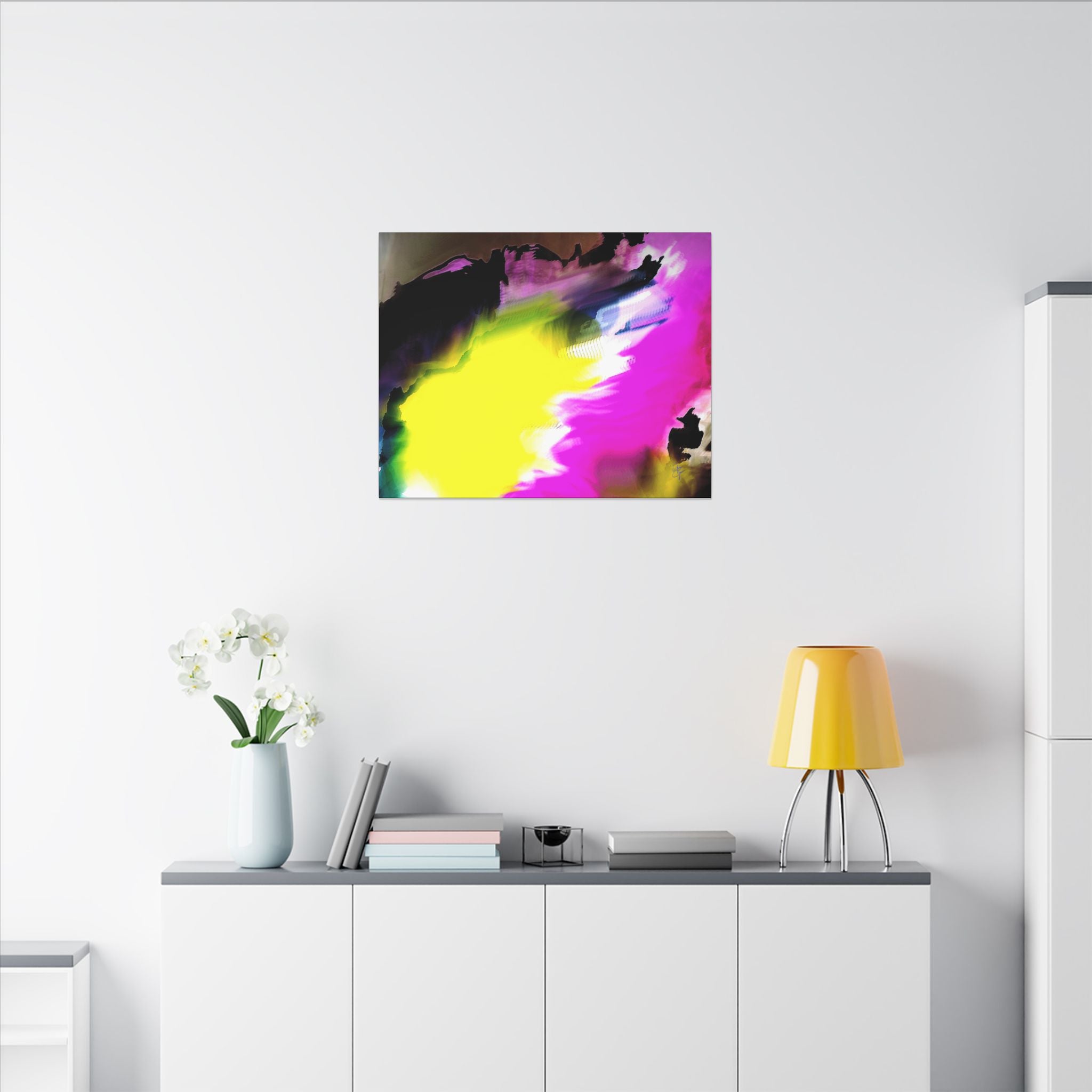 Abstract Color Splash Matte Canvas Wall Art