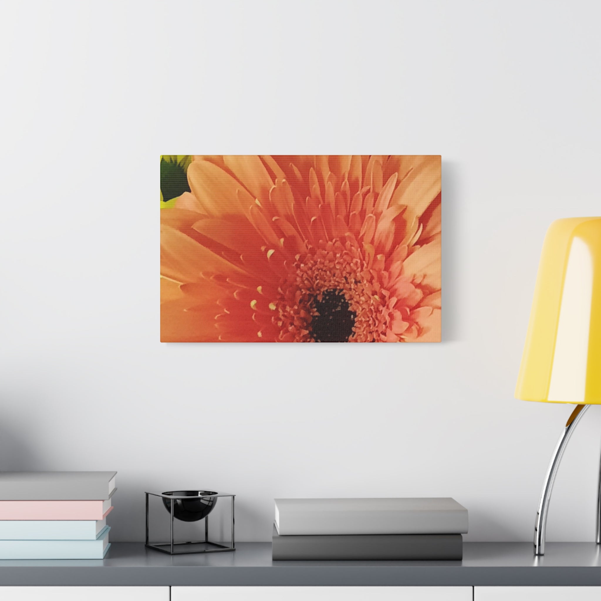 Orange Gerbera Canvas Wall Art — Matte Stretched Floral Print