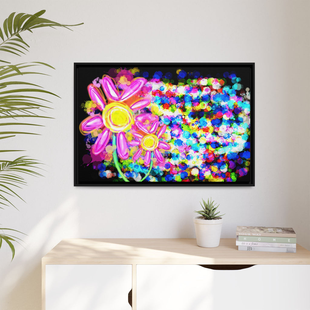 Playful Color Matte Canvas Framed Wall Art