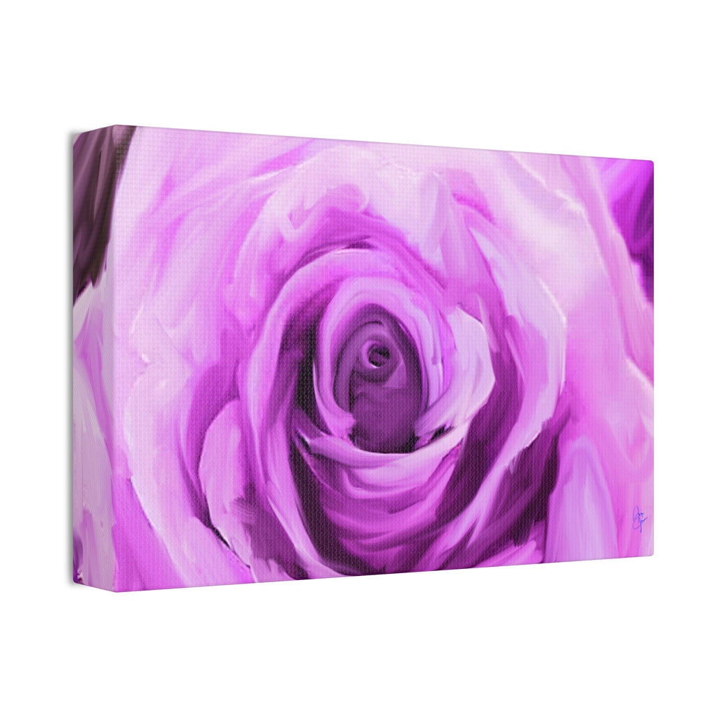 Lavender Rose Abstract Canvas Print — Stretched 1.5" Wall Art