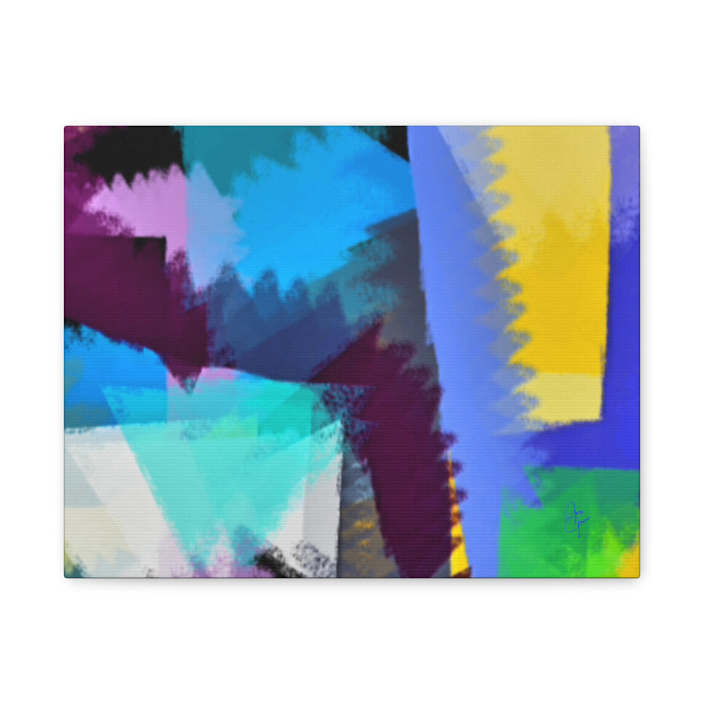 Abstract Color Burst Canvas Print — Vibrant Geometric Wall Art