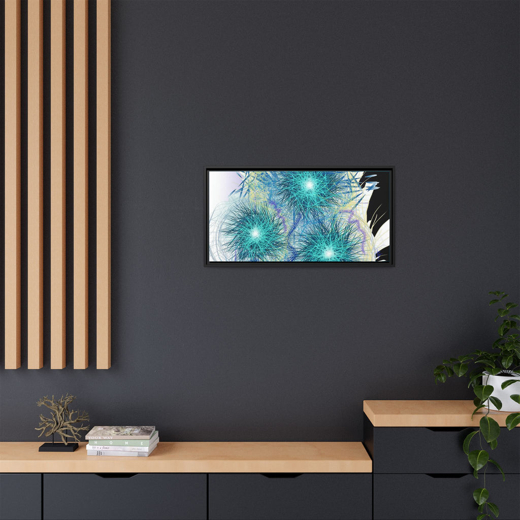 Dandelion Abstract Print Matte Canvas Framed Wall Art