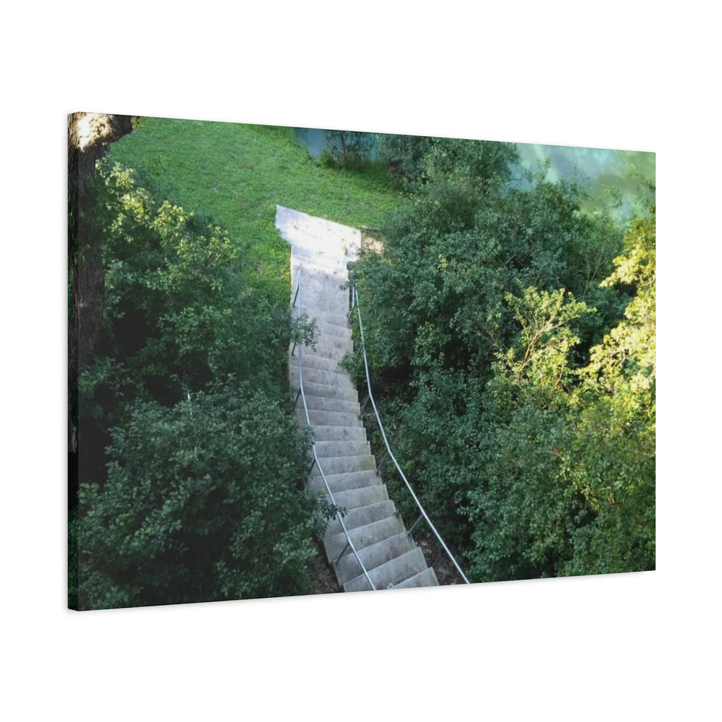 Canvas Wall Art - Forest Stairway Matte Stretched Canvas (1.25")