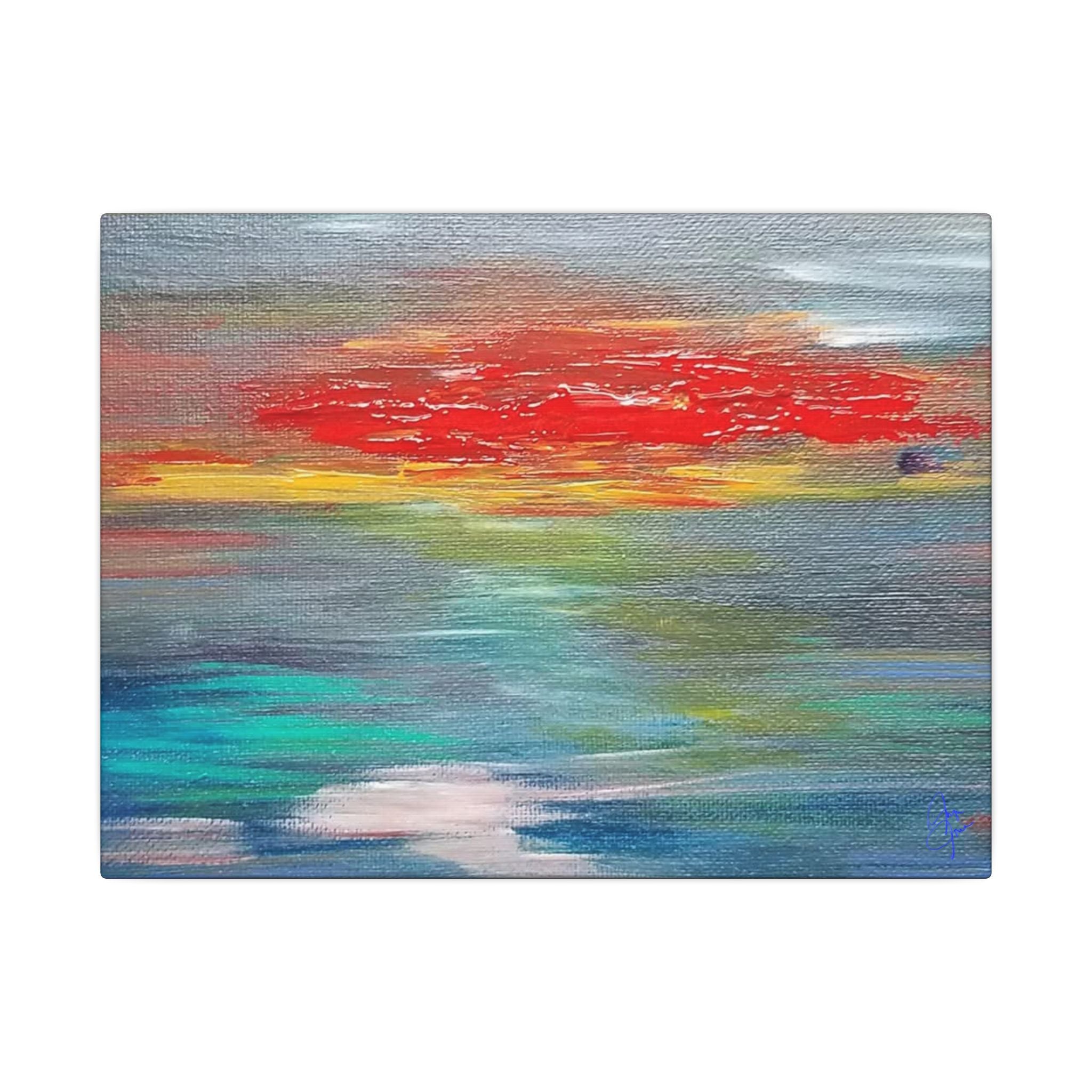 Abstract Sunset Matte Canvas Wall Art