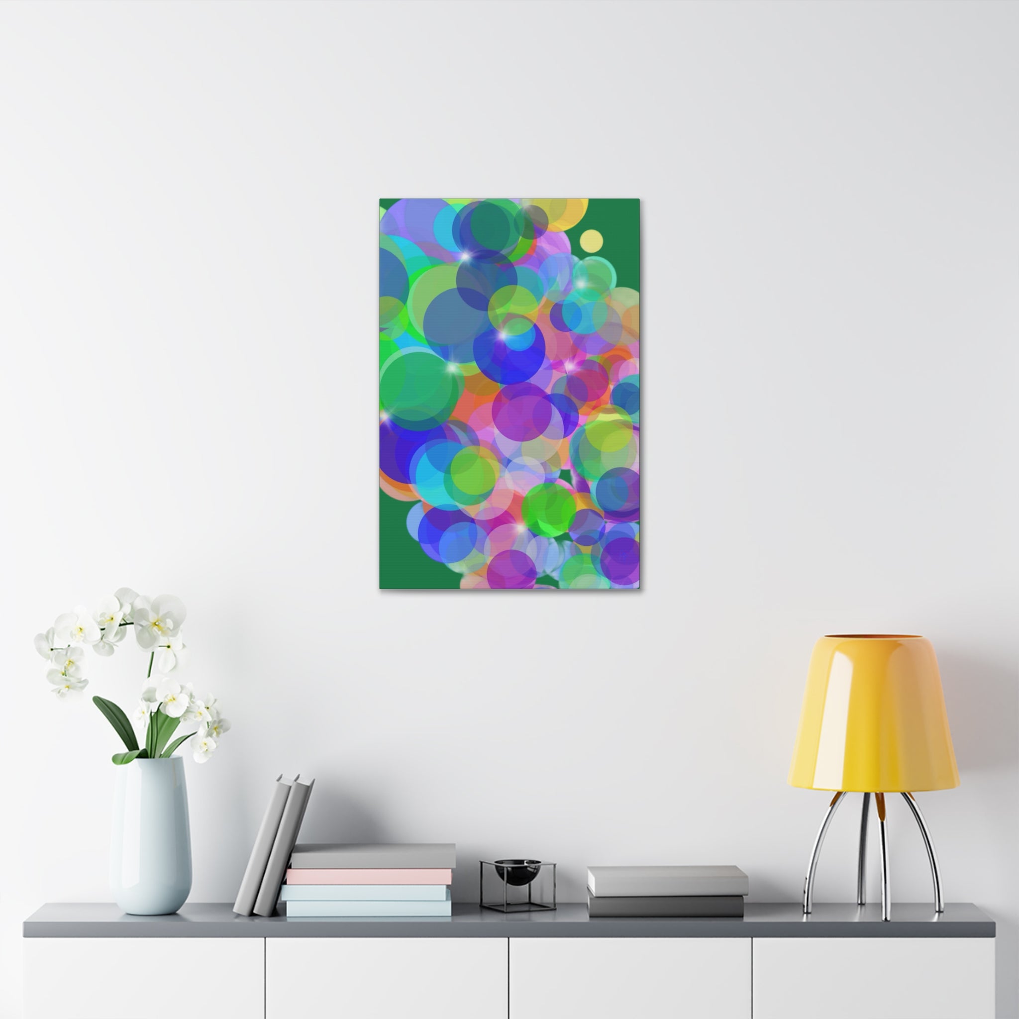 Abstract Colorful Bokeh Canvas Print — Vibrant Stretched Wall Art