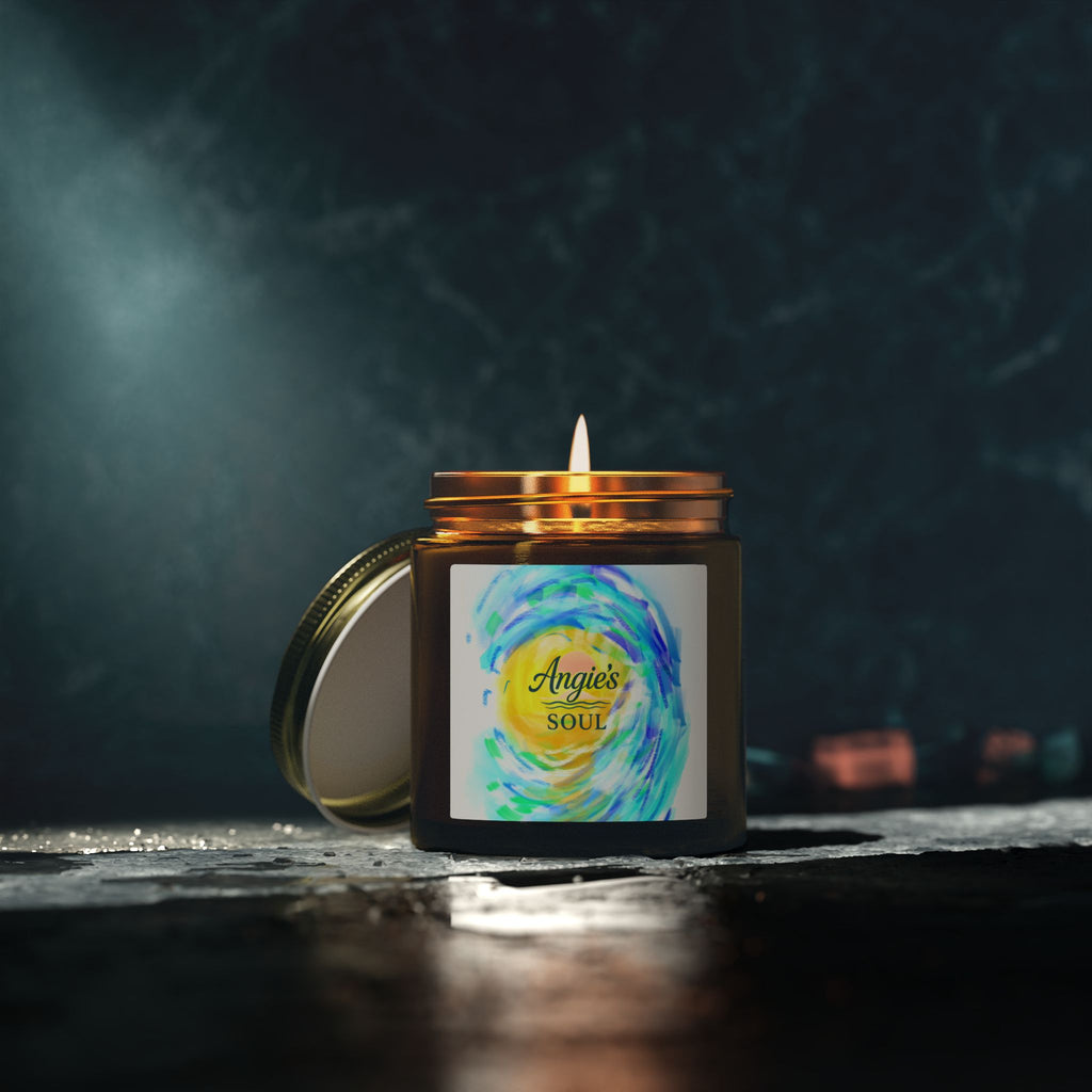 Coconut Apricot Scented Candle (4oz/9oz) — "Angie’s Soul" Jar Candle