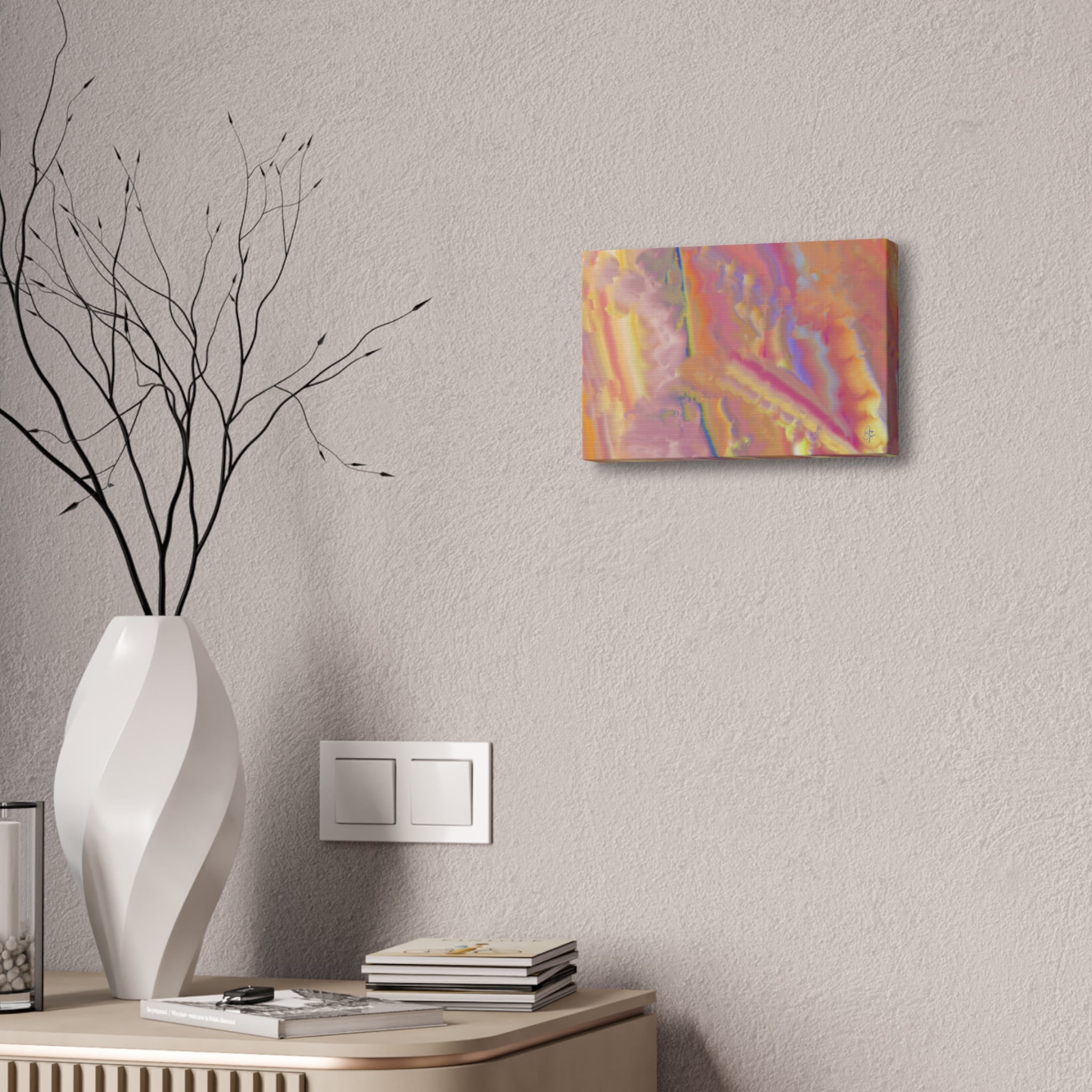 Abstract Sunset Hues Canvas — 1.5" Stretched Wall Art