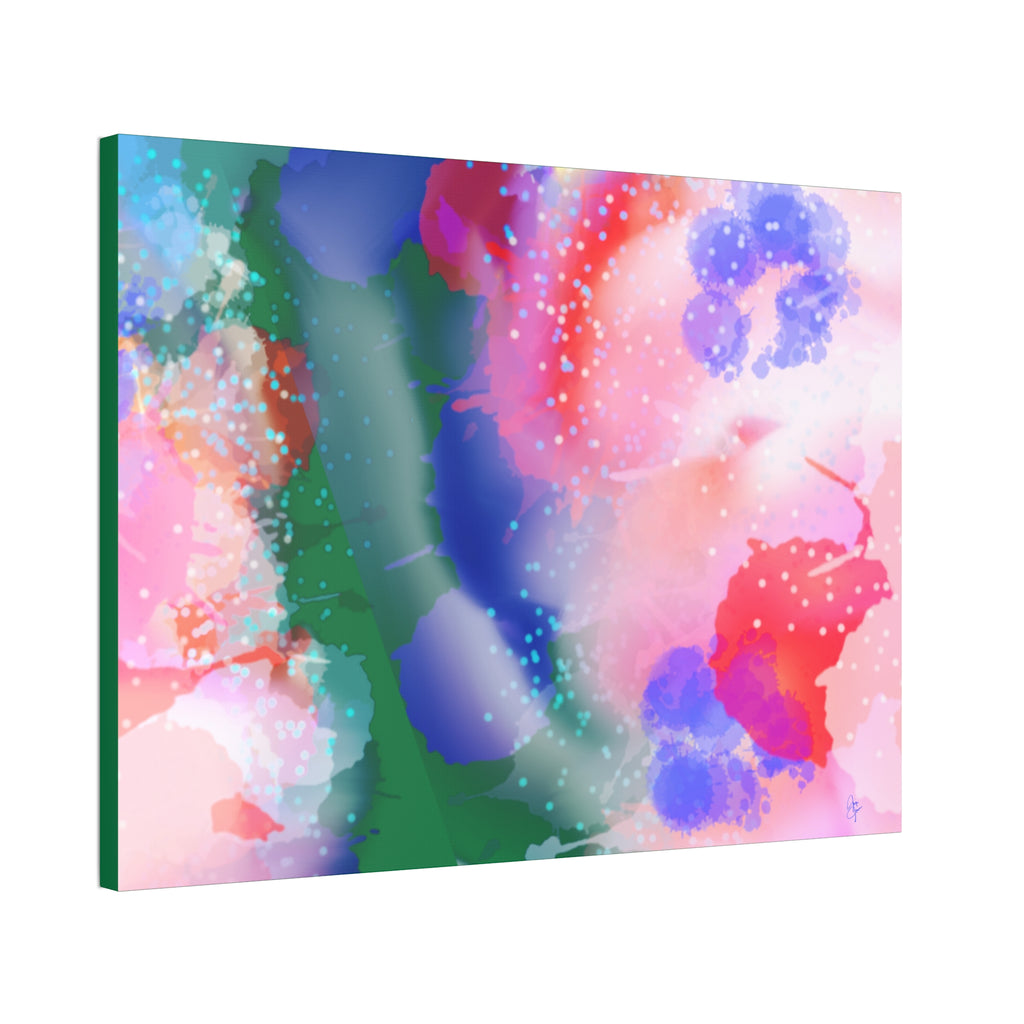 Abstract Pink Watercolor Canvas Wall Art - Stretched 1.5"