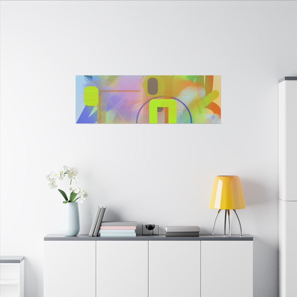 Abstract Color Burst Matte Canvas Print — Vibrant Geometric Wall Art