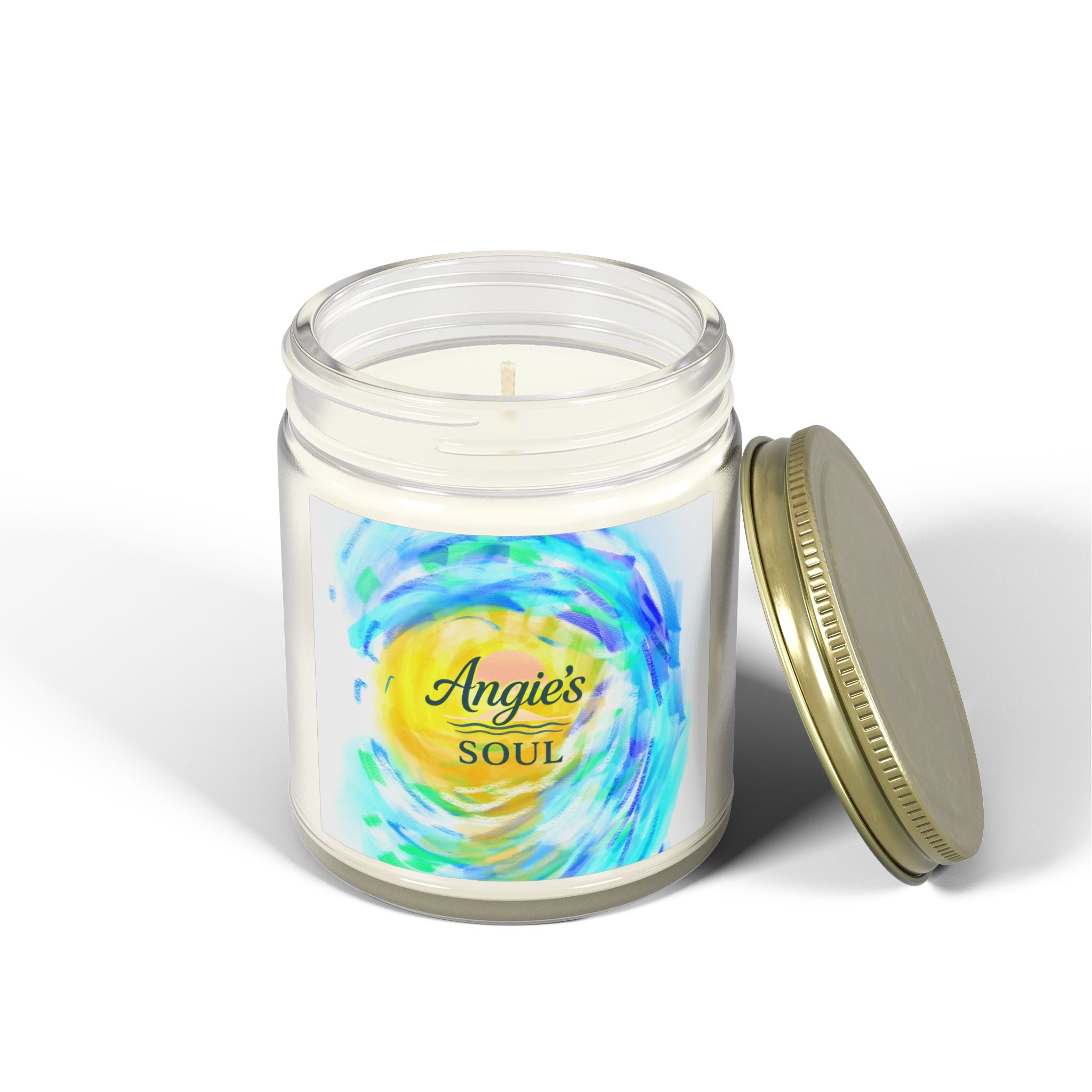 Coconut Apricot Scented Candle (4oz/9oz) — "Angie’s Soul" Jar Candle