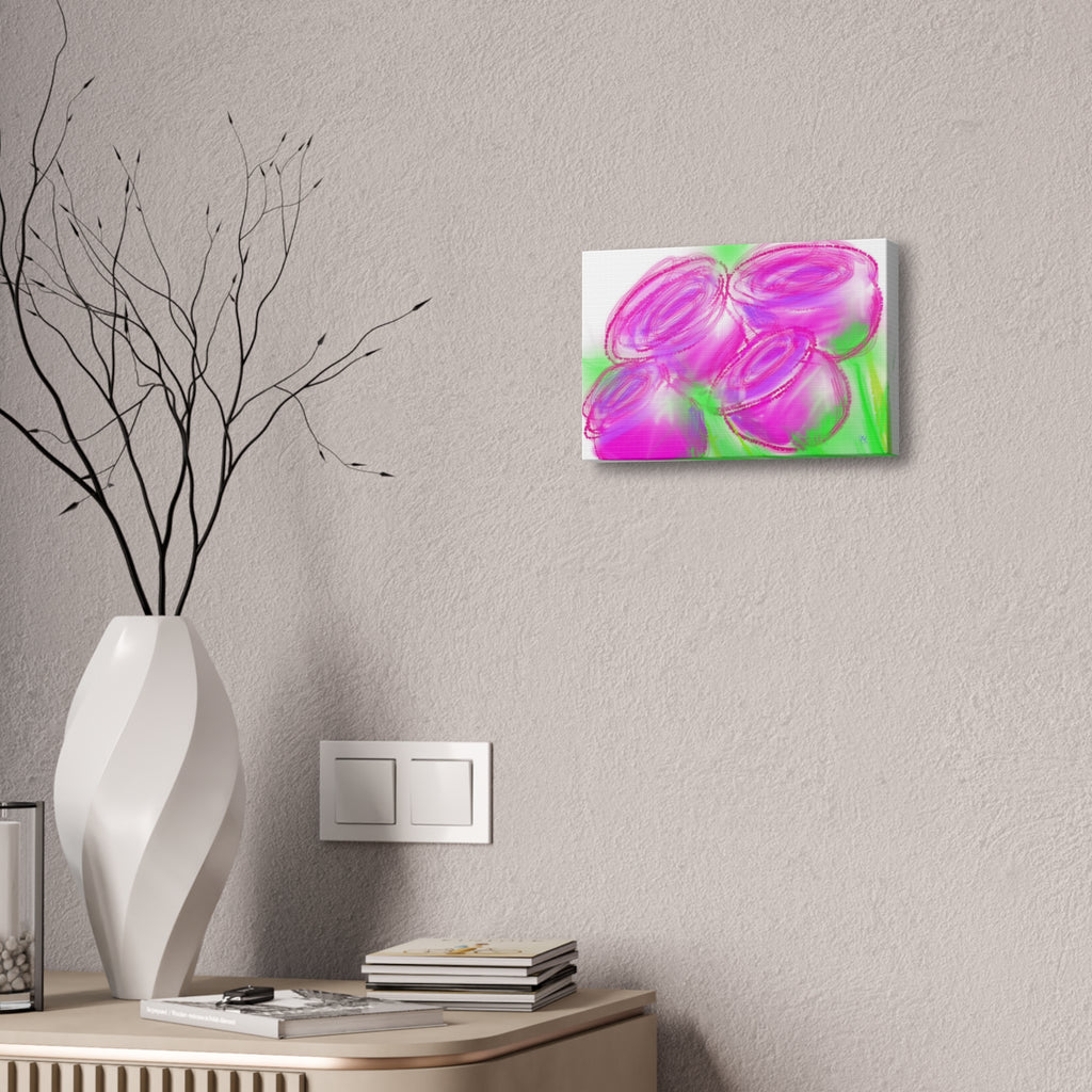 Pink Bloom Abstract Canvas