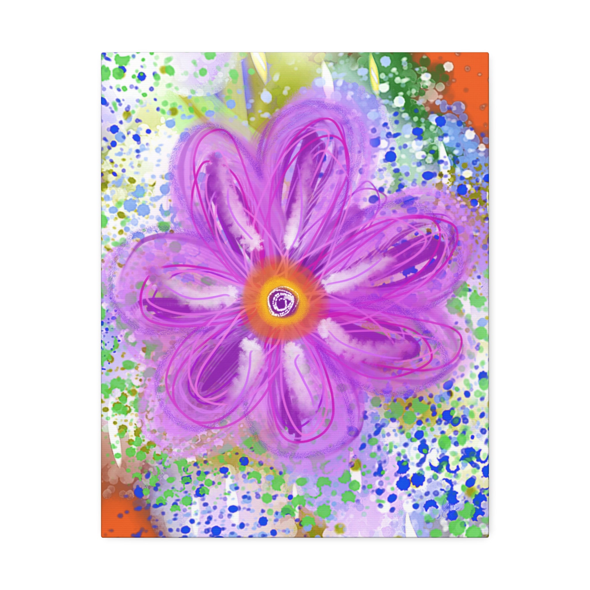 Purple Bloom Floral Canvas - Stretched 1.5" Wall Art