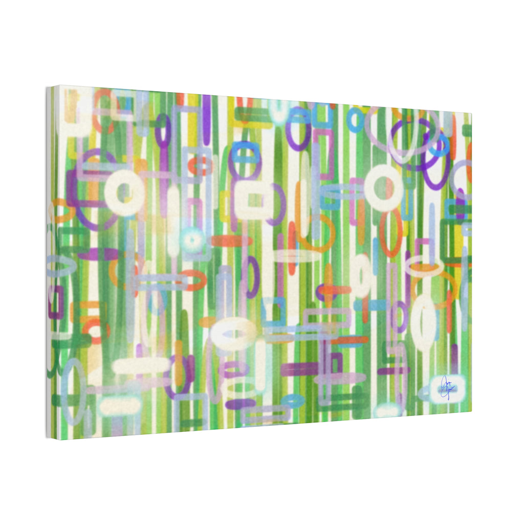 Contemporary Flower Garden Canvas Stretched 1.5"