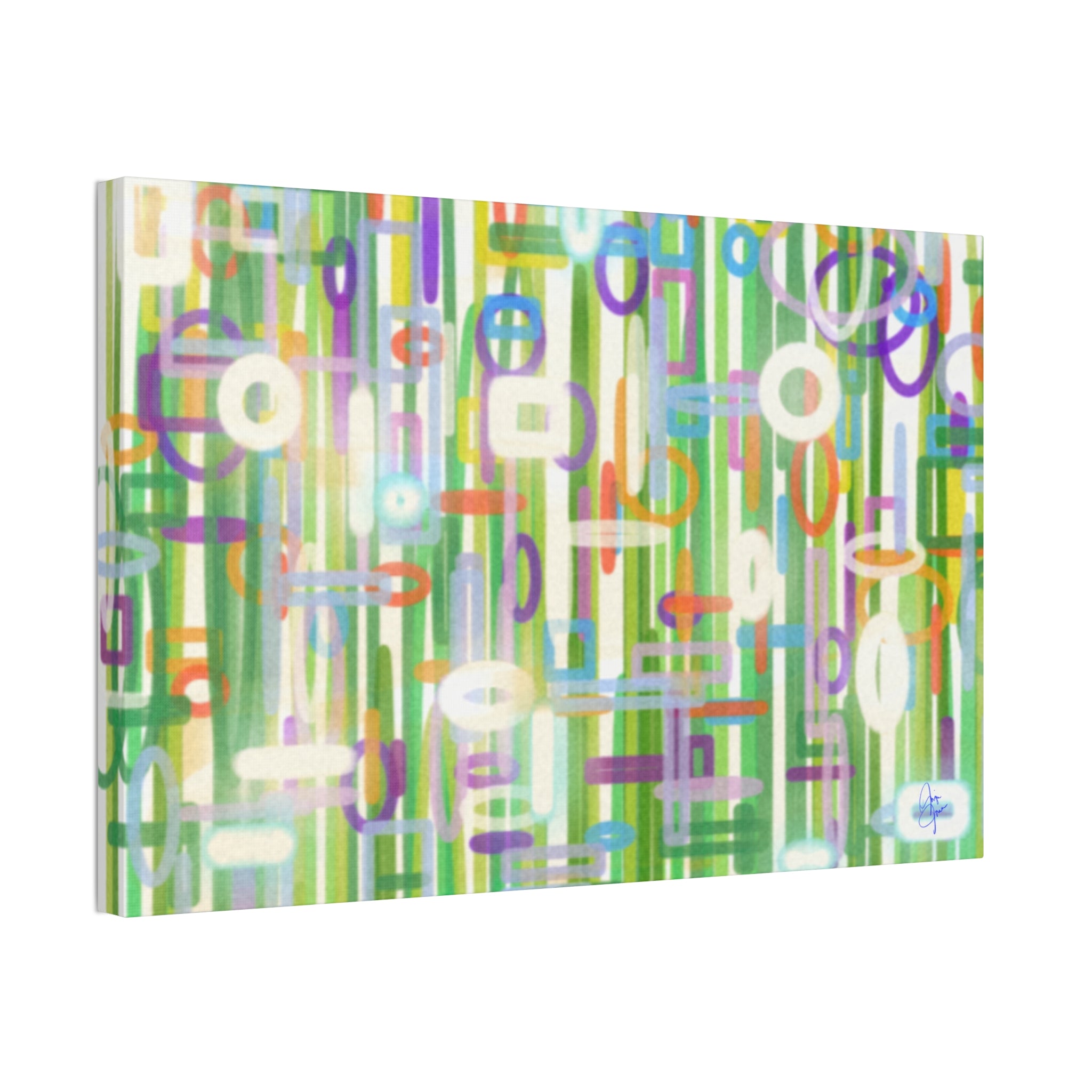 Contemporary Flower Garden Canvas Stretched 1.5"