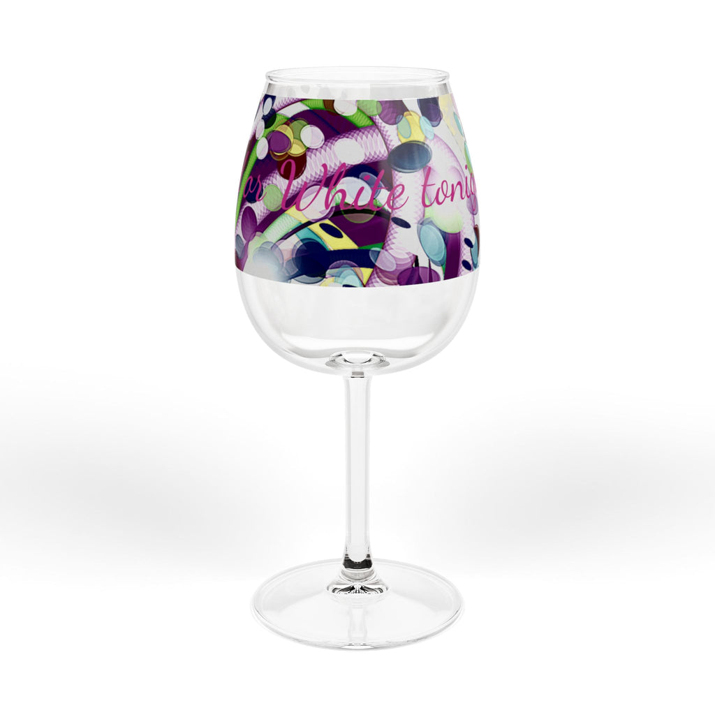 12oz Wine Glass — "Red or White Tonight?" Funny Drinking Glass